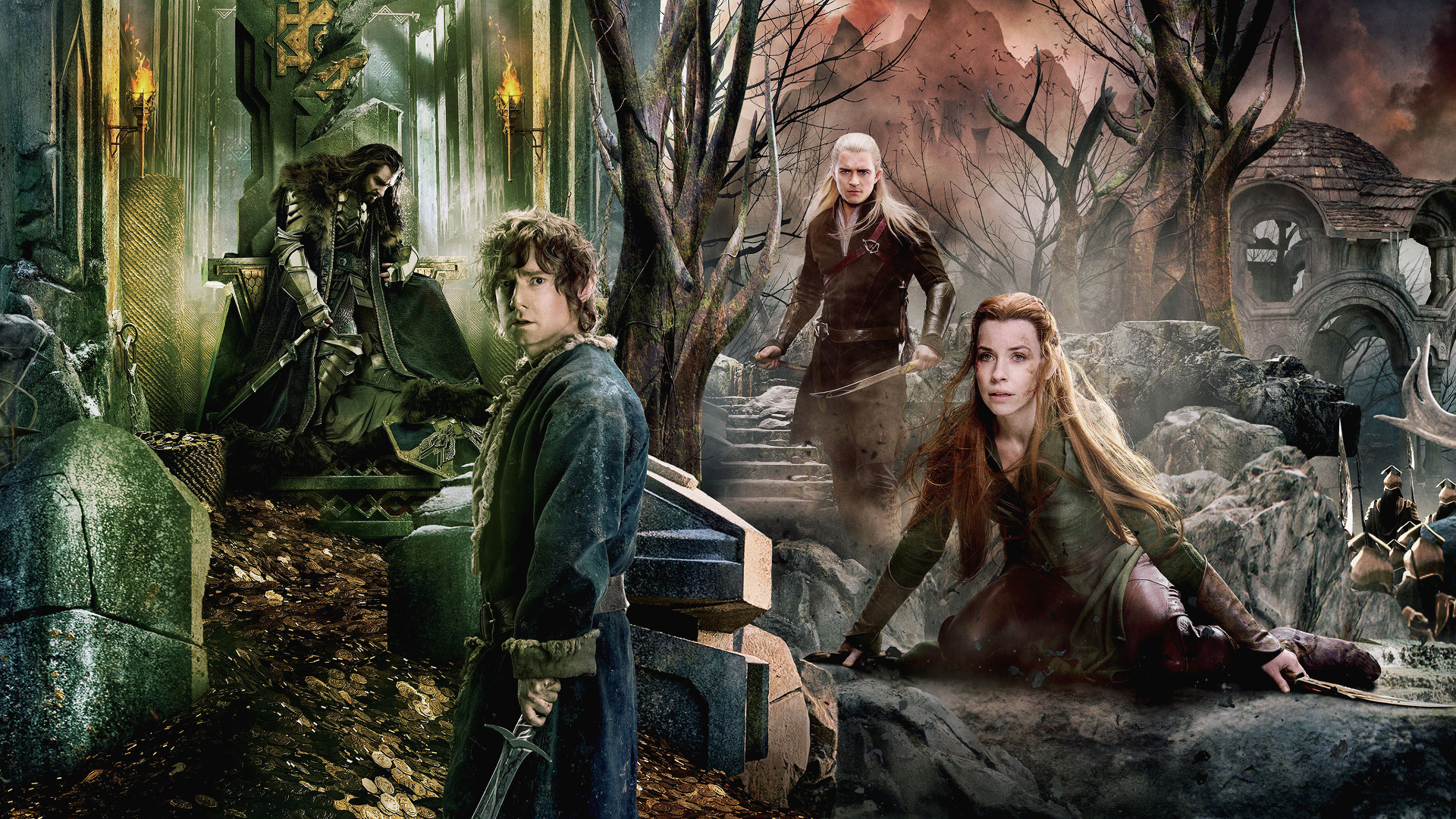 Téléchargez gratuitement l'image Le Hobbit 3 : La Bataille Des Cinq Armées, Le Seigneur Des Anneaux, Film sur le bureau de votre PC