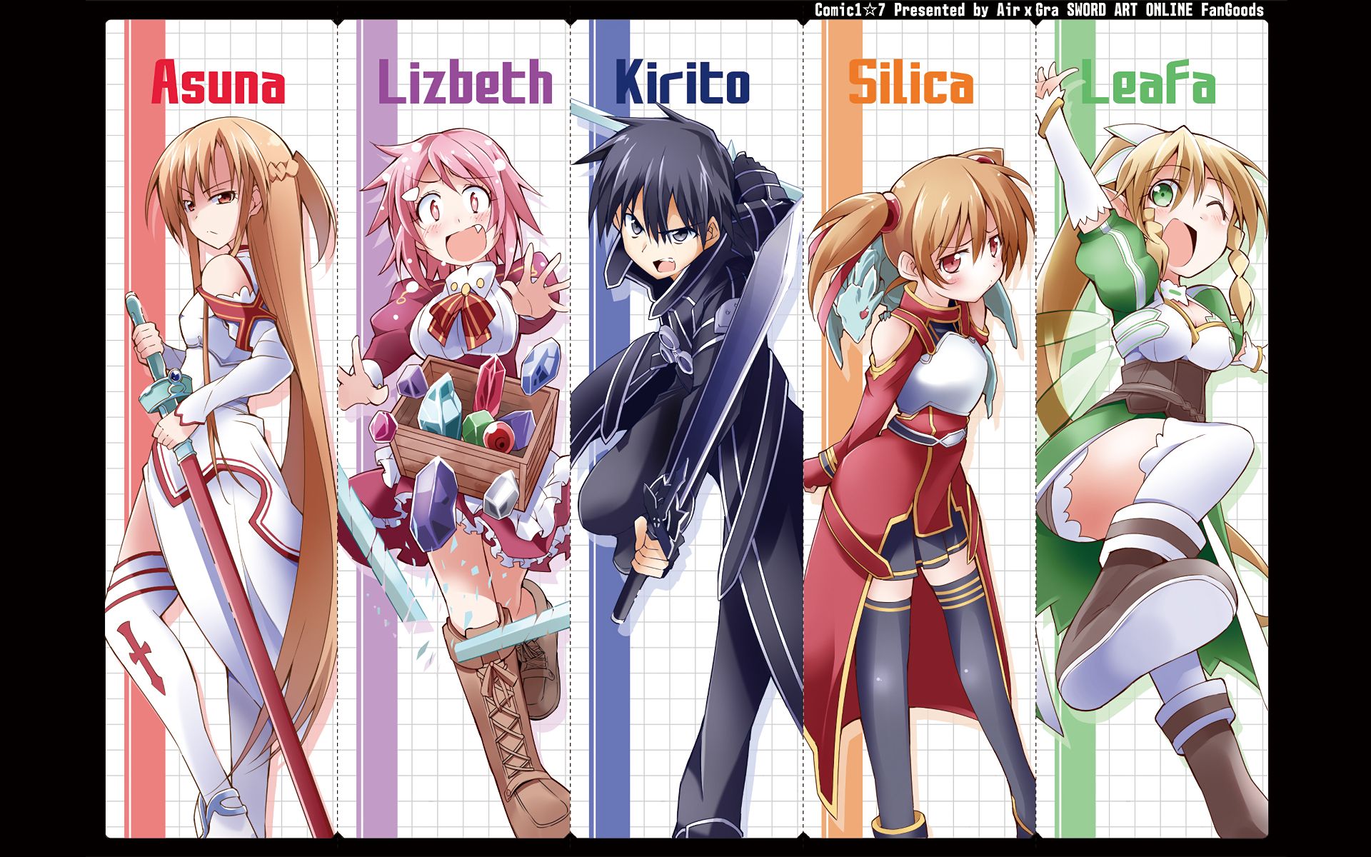 Handy-Wallpaper Animes, Asuna Yuuki, Sword Art Online, Kirito (Schwertkunst Online), Pina (Schwertkunst Online), Kieselsäure (Schwertkunst Online), Lisbeth (Schwertkunst Online), Suguha Kirigaya kostenlos herunterladen.
