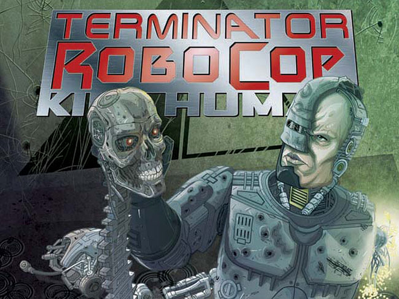 1450091 Hintergrundbild herunterladen comics, terminator robocop, robocop - Bildschirmschoner und Bilder kostenlos