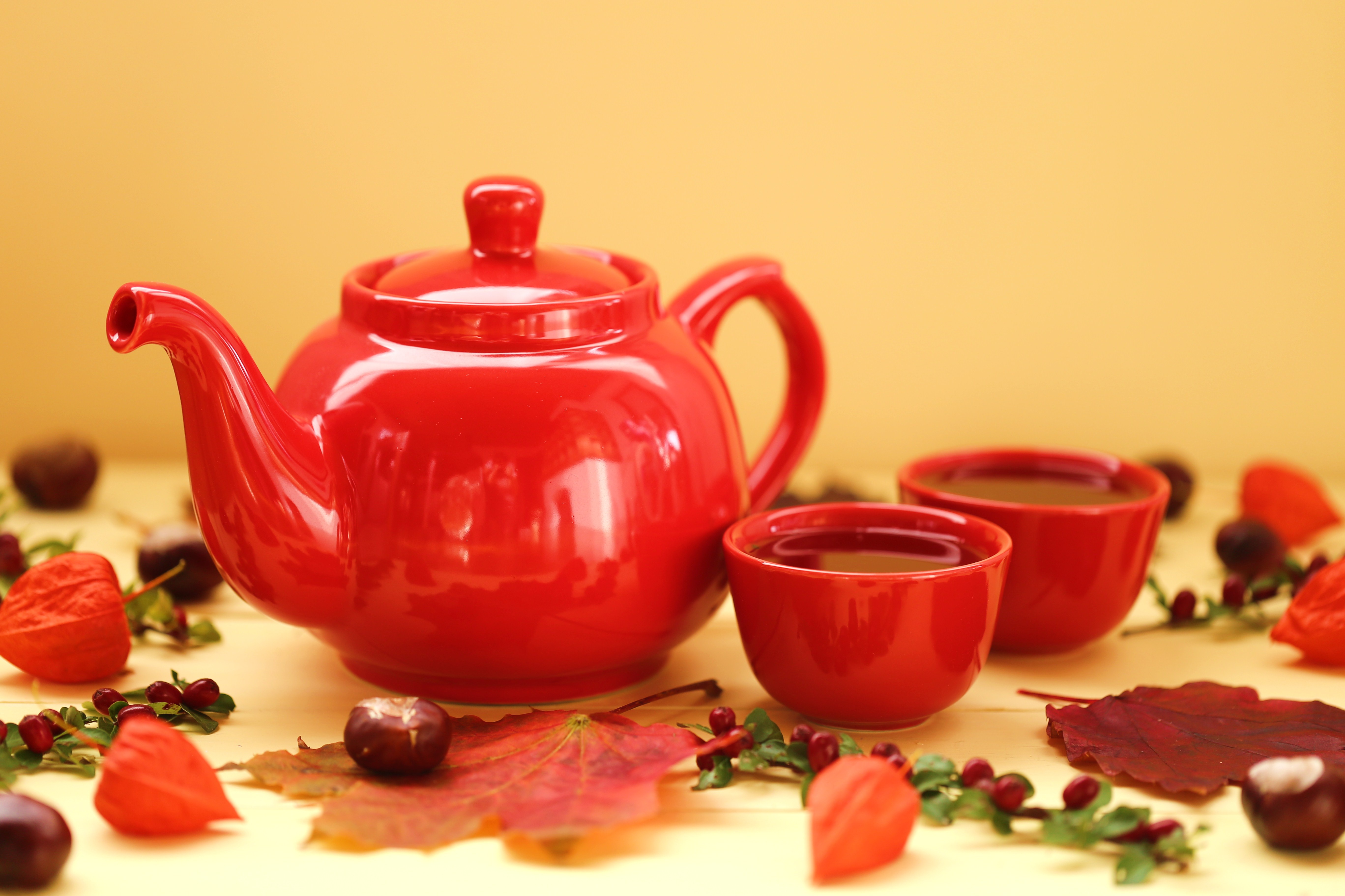 Handy-Wallpaper Herbst, Tee, Teekanne, Nahrungsmittel, Getränk kostenlos herunterladen.