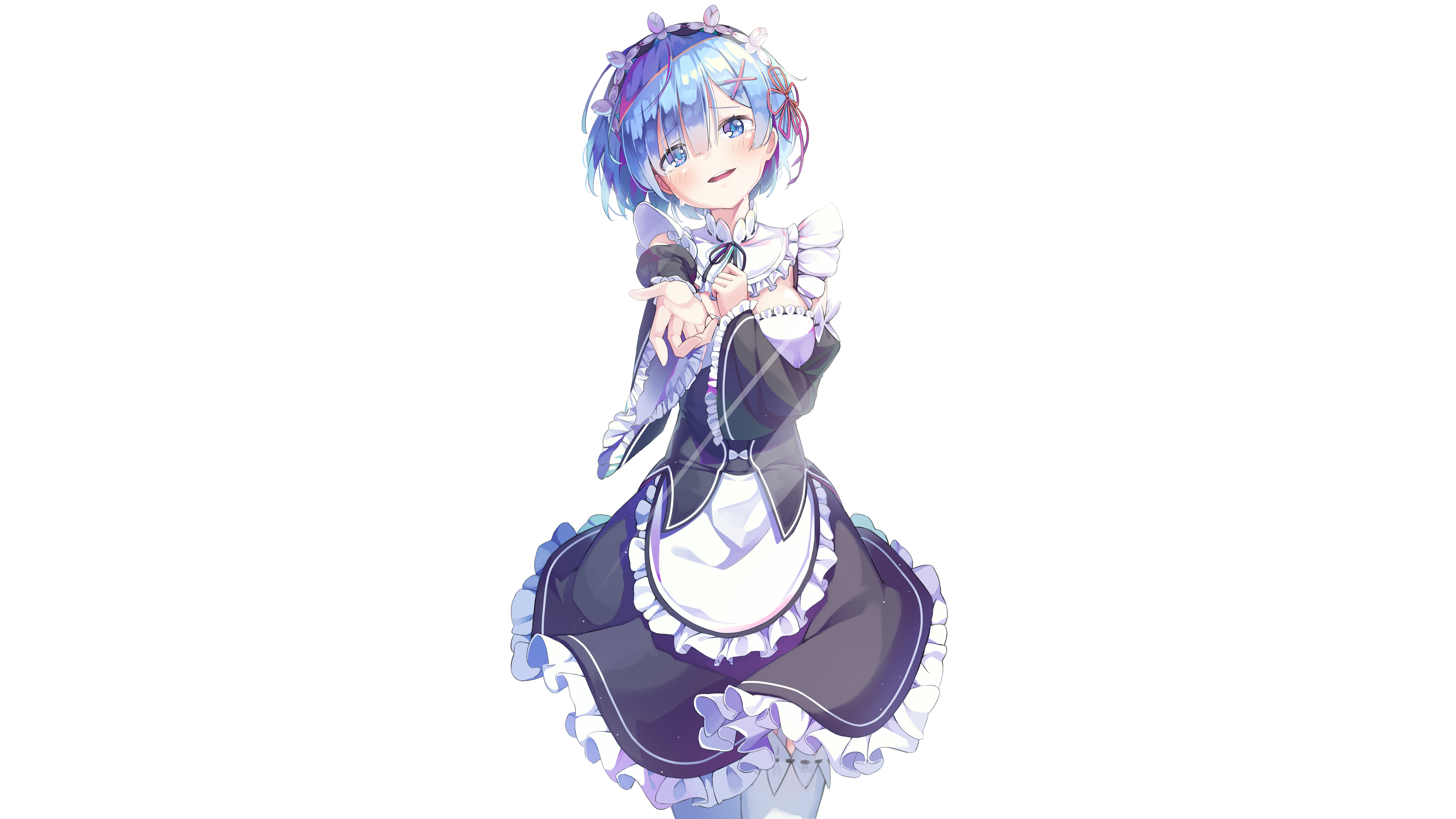 Download mobile wallpaper Anime, Blue Eyes, Maid, Blue Hair, Short Hair, Re:zero Starting Life In Another World, Rem (Re:zero) for free.