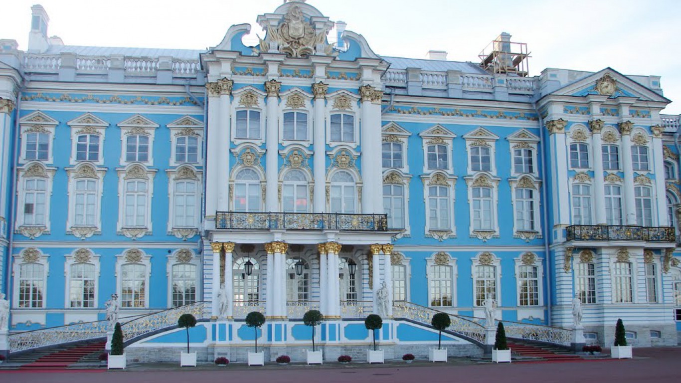 PCデスクトップに城, ロシア, 宮殿, マンメイド, エカテリーナ宮殿画像を無料でダウンロード