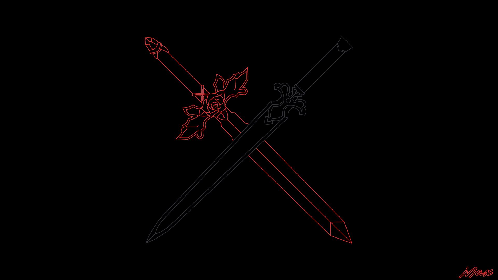 Télécharger des fonds d'écran Épée Rose Rouge (Sword Art Online) HD