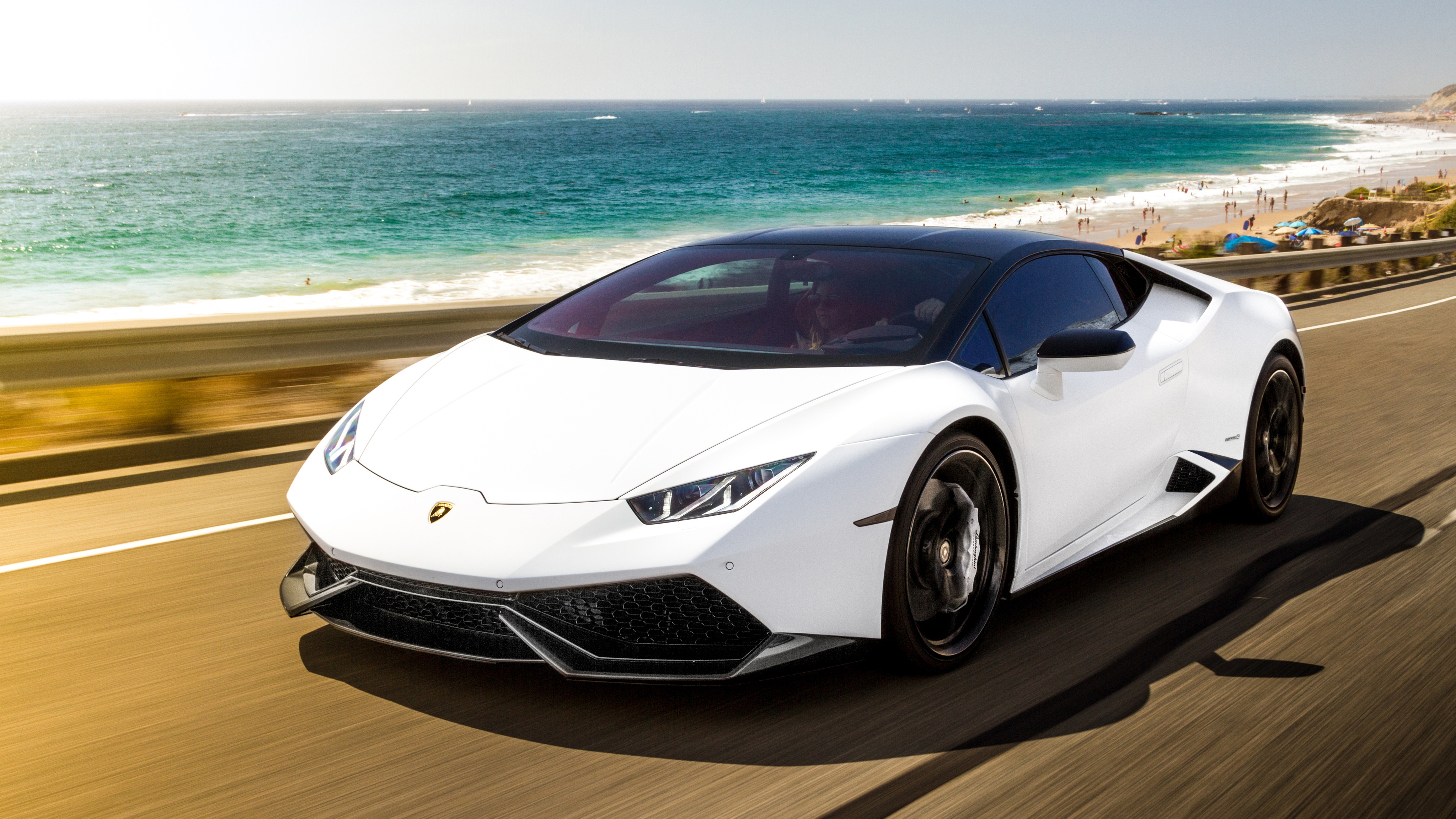 Baixe gratuitamente a imagem Lamborghini, Carro, Super Carro, Veículos, Carro Branco, Lamborghini Huracán na área de trabalho do seu PC
