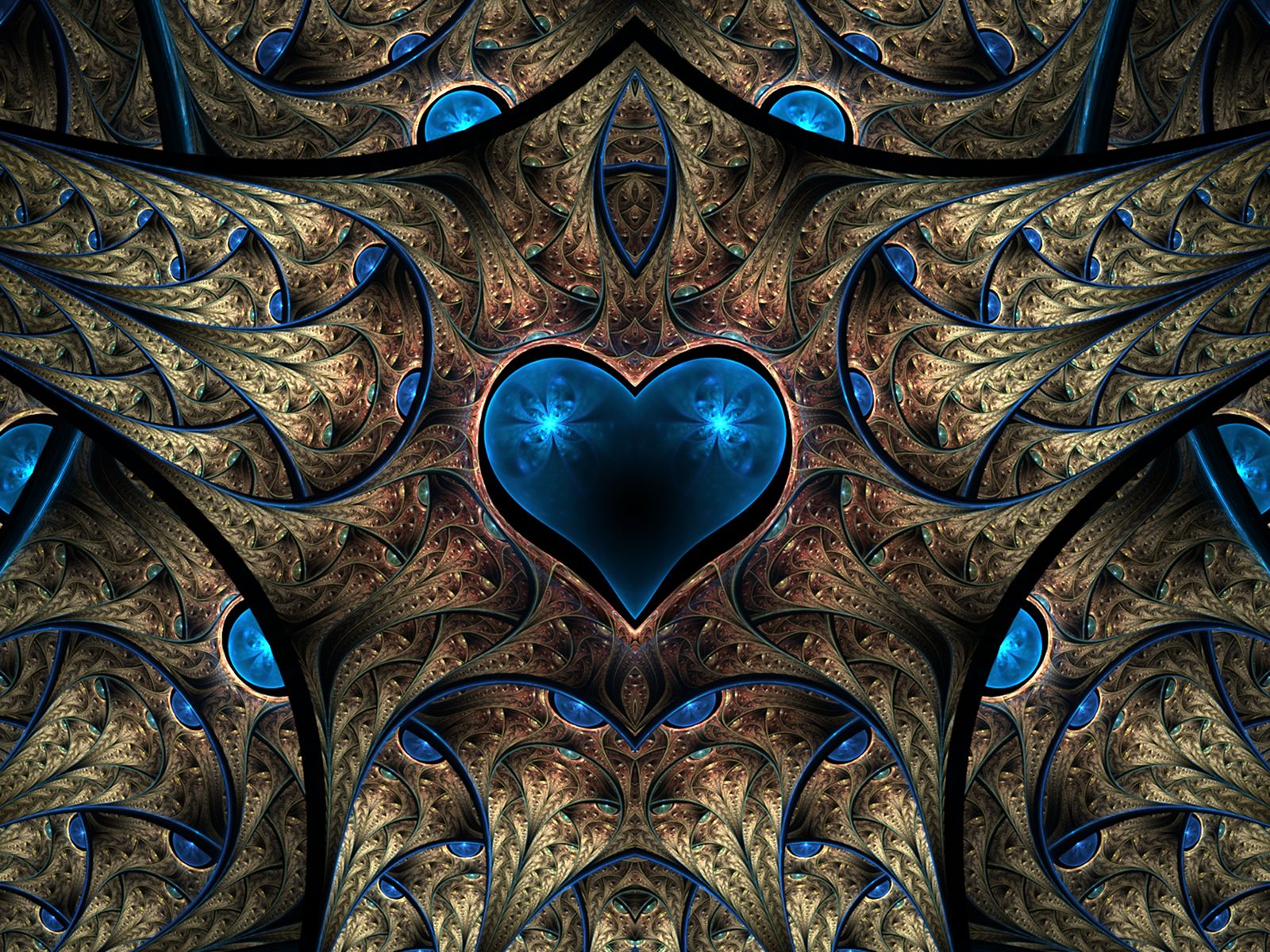 無料モバイル壁紙青い, 概要, 心臓, デザインをダウンロードします。