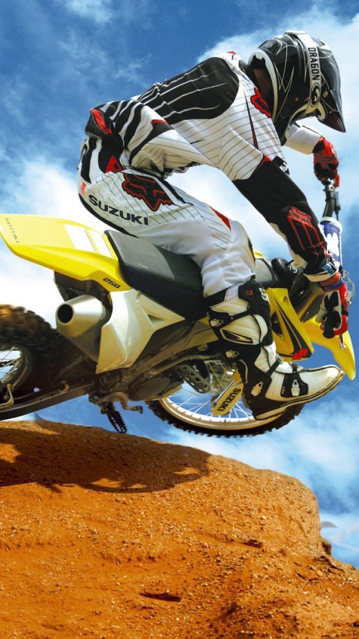 Handy-Wallpaper Sport, Suzuki, Moto Cross kostenlos herunterladen.