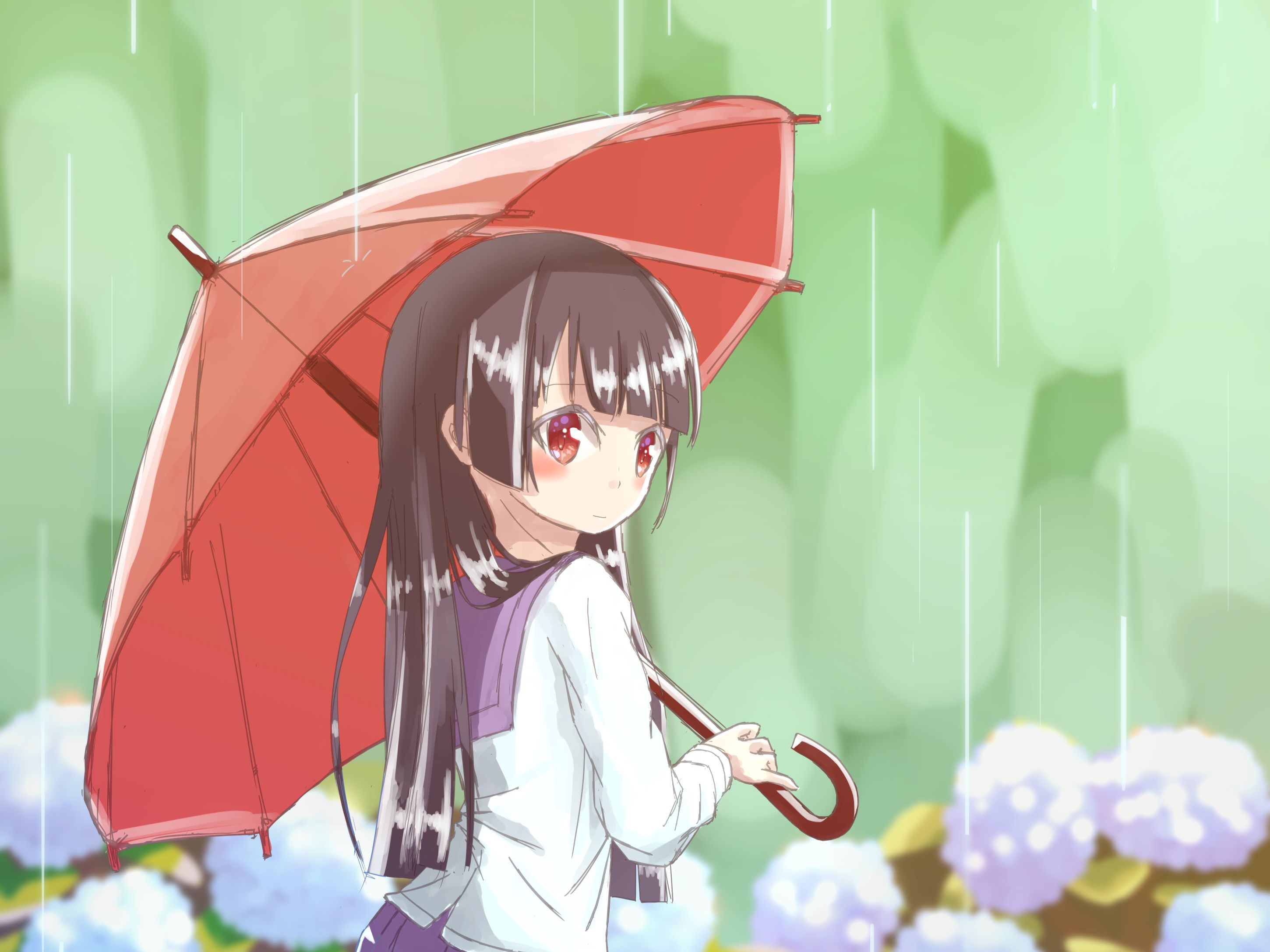 Download mobile wallpaper Anime, Rain, Umbrella, Sankarea, Rea Sanka for free.