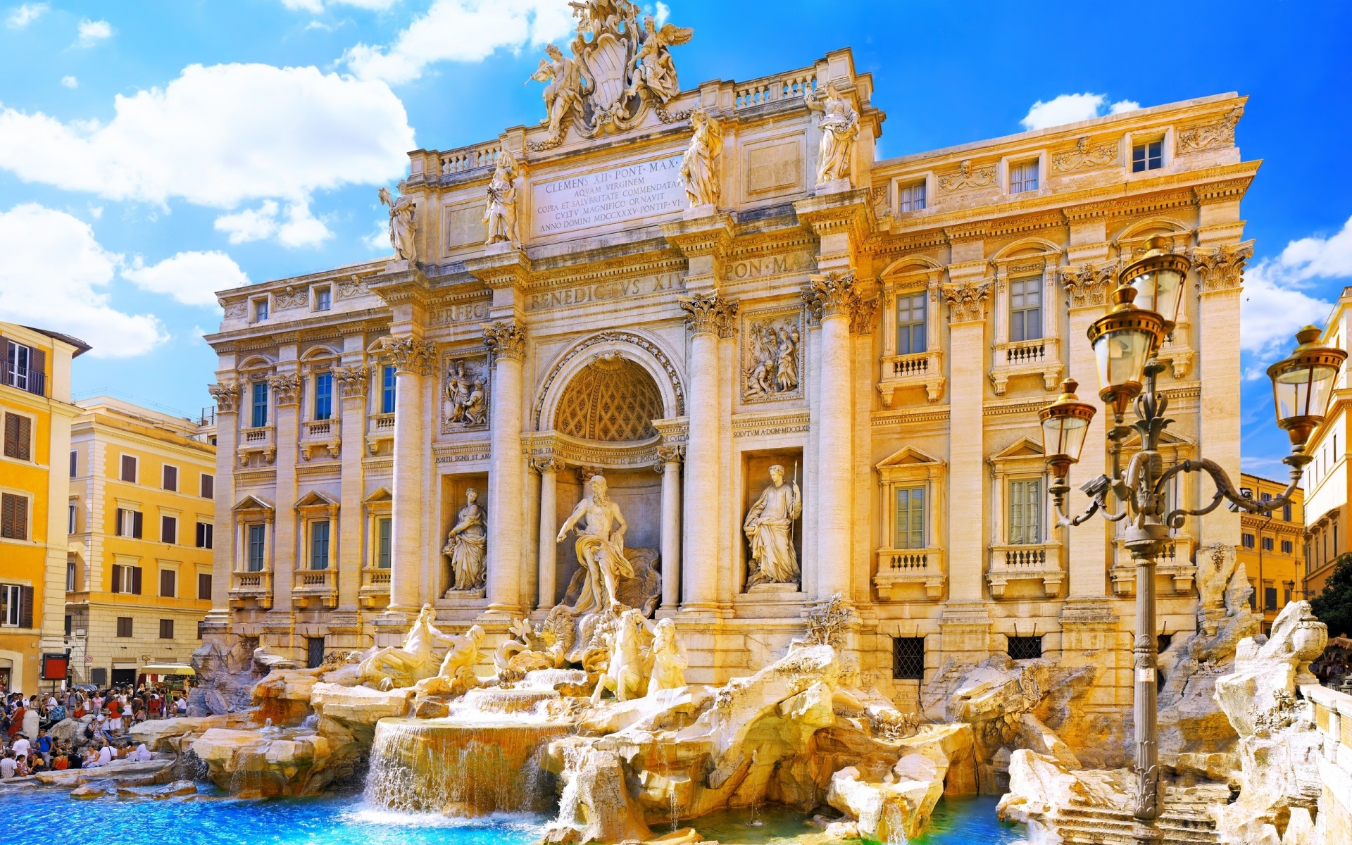 1457580壁紙のダウンロードマンメイド, トレビの泉, 建築, 建物, 噴水, イタリア, ローマ, 銅像-スクリーンセーバーと写真を無料で