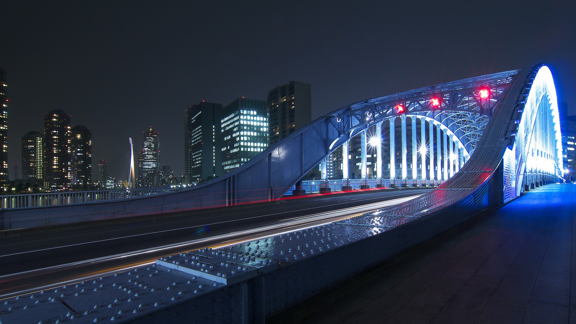 Download mobile wallpaper Eitai Bridge, Tokyo, Japan, Bridge, Bridges, Man Made for free.
