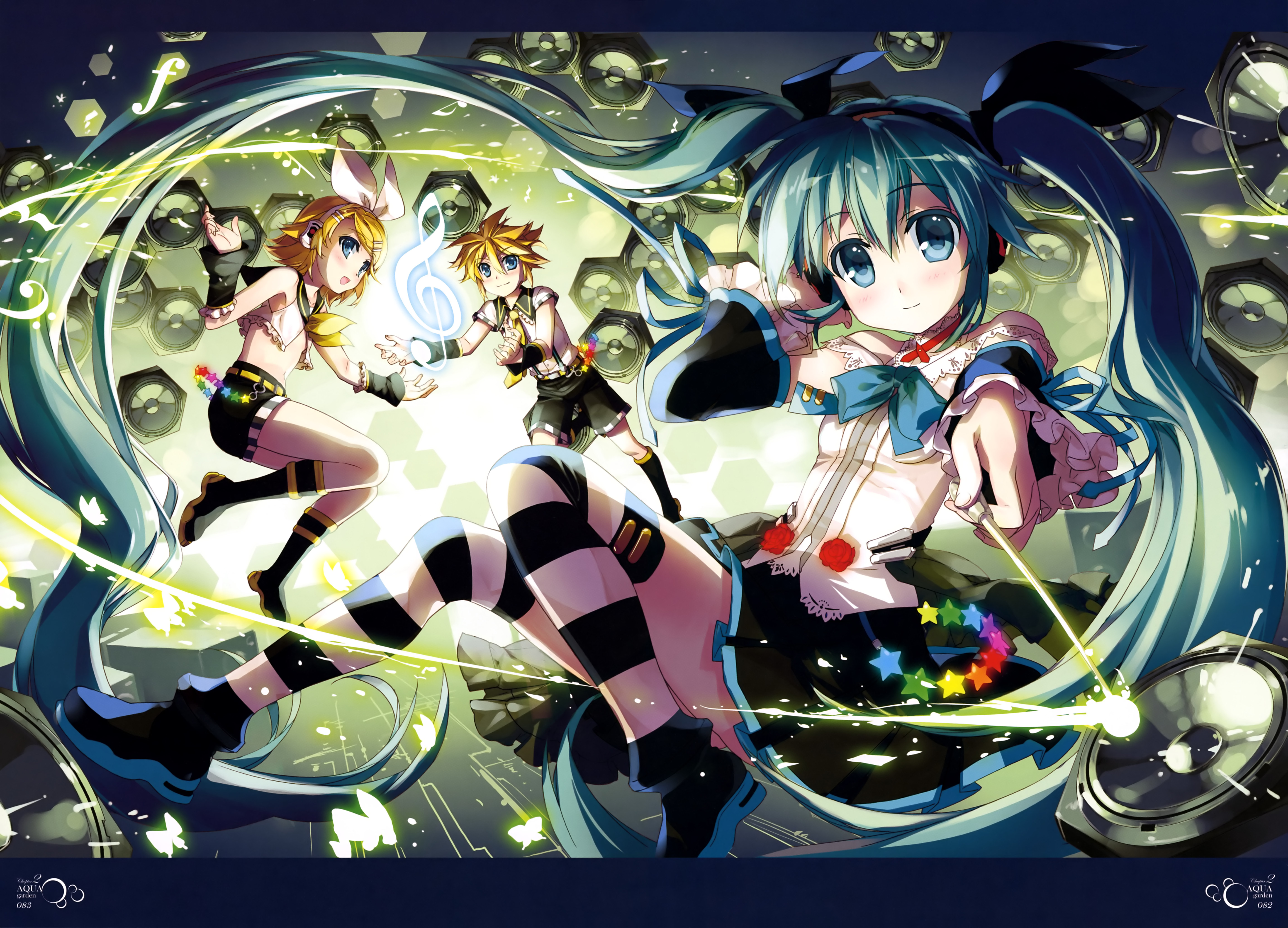 Download mobile wallpaper Anime, Vocaloid, Hatsune Miku, Rin Kagamine, Len Kagamine for free.