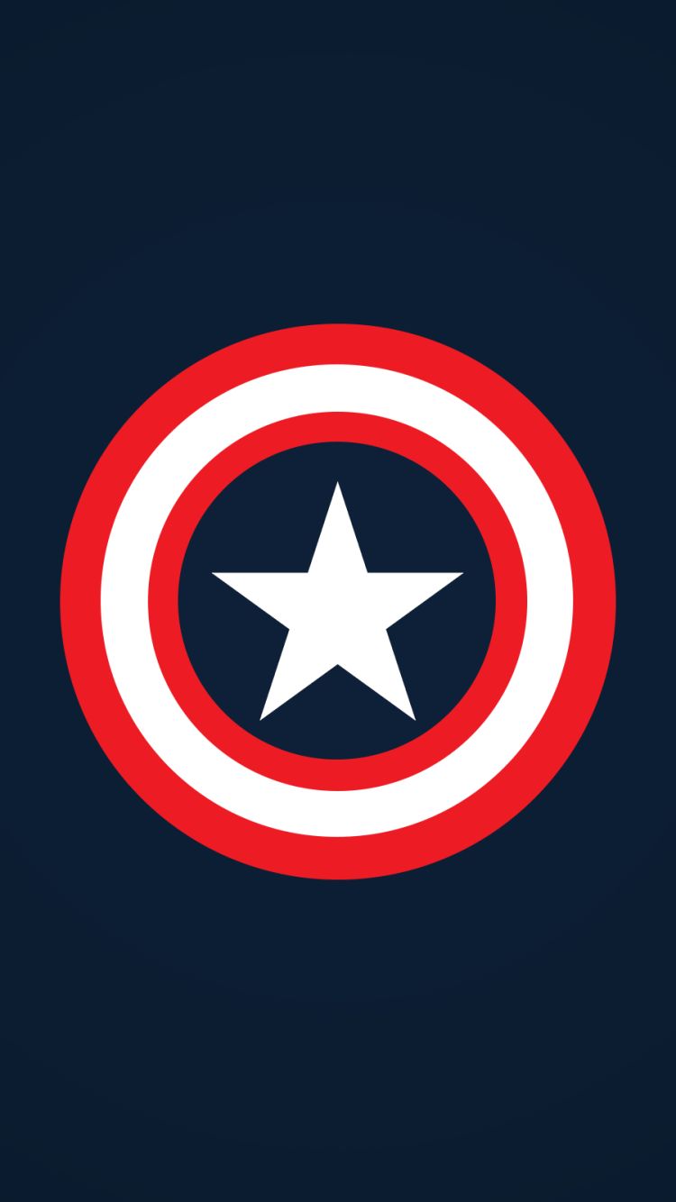 Download mobile wallpaper Captain America, Comics, Minimalist for free.