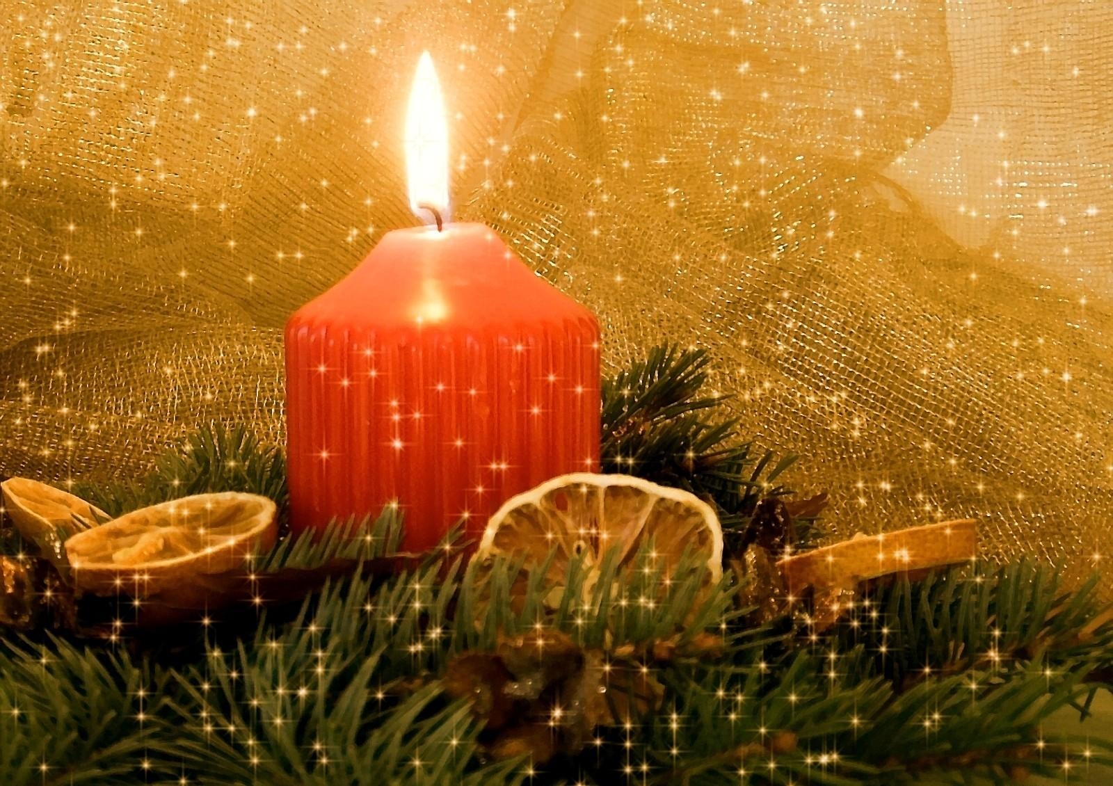 Laden Sie das Feuer, Nadeln, Neues Jahr, Urlaub, Zitrone, Kerze, Neujahr, Feiertage, Weihnachten-Bild kostenlos auf Ihren PC-Desktop herunter