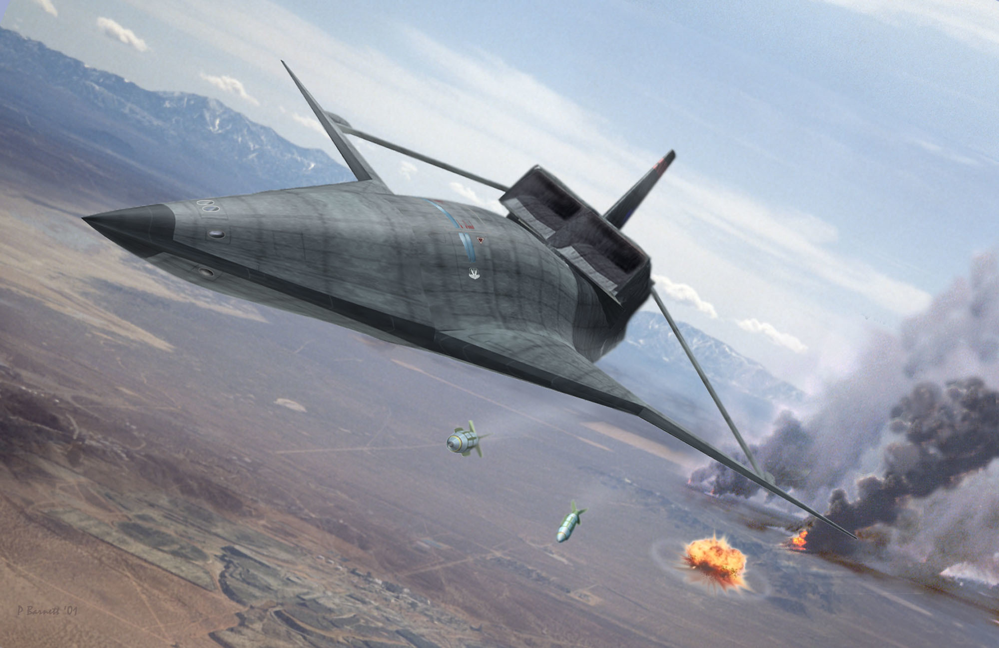 Free download wallpaper Explosion, Sci Fi, Aircraft, Military, Bomber, Warplane on your PC desktop