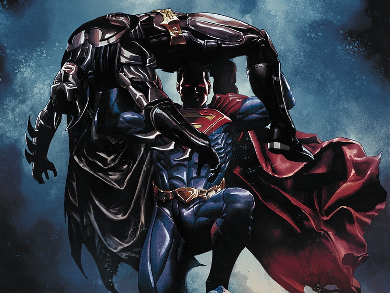 Baixar papel de parede para celular de História Em Quadrinhos, Homem Morcego, Super Homen, Injustice: Gods Among Us gratuito.