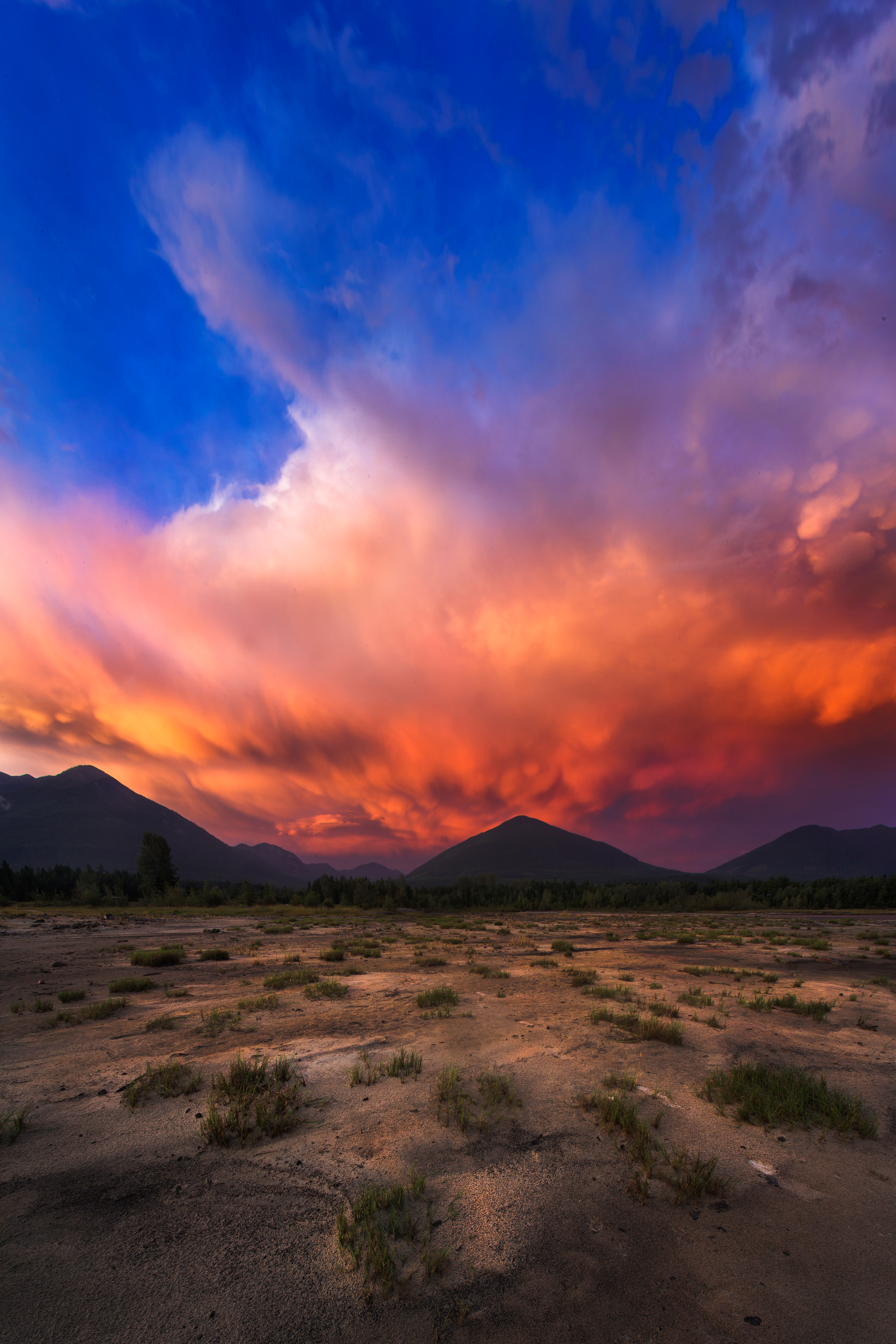 nature, sunset, sky, clouds, sand, dunes, links Full HD