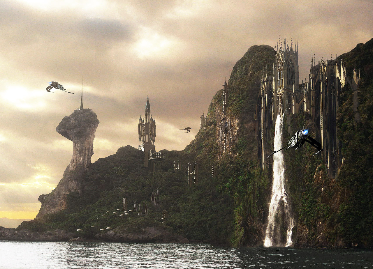 Free download wallpaper Landscape, Sci Fi on your PC desktop