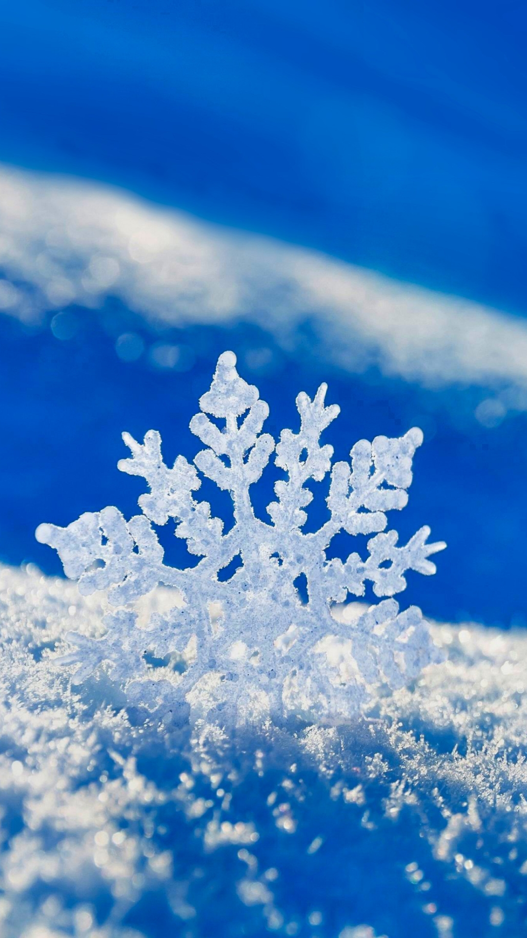 Download mobile wallpaper Winter, Nature, Snow, Earth, Snowflake for free.