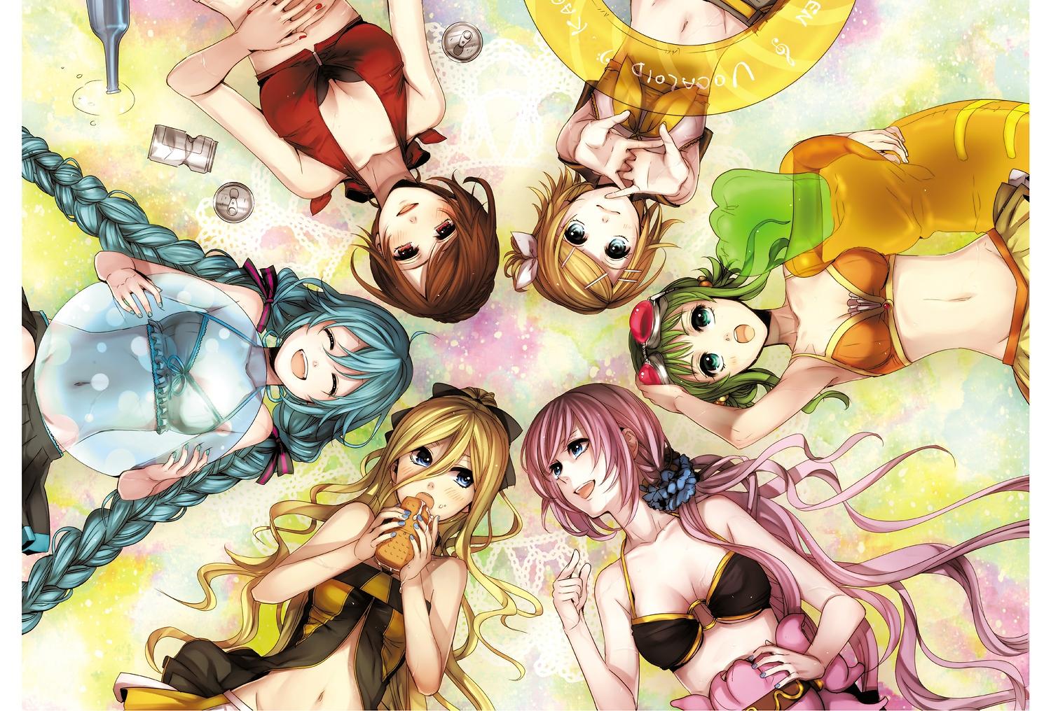 Download mobile wallpaper Anime, Vocaloid, Hatsune Miku, Luka Megurine, Rin Kagamine, Gumi (Vocaloid), Meiko (Vocaloid), Lily (Vocaloid) for free.
