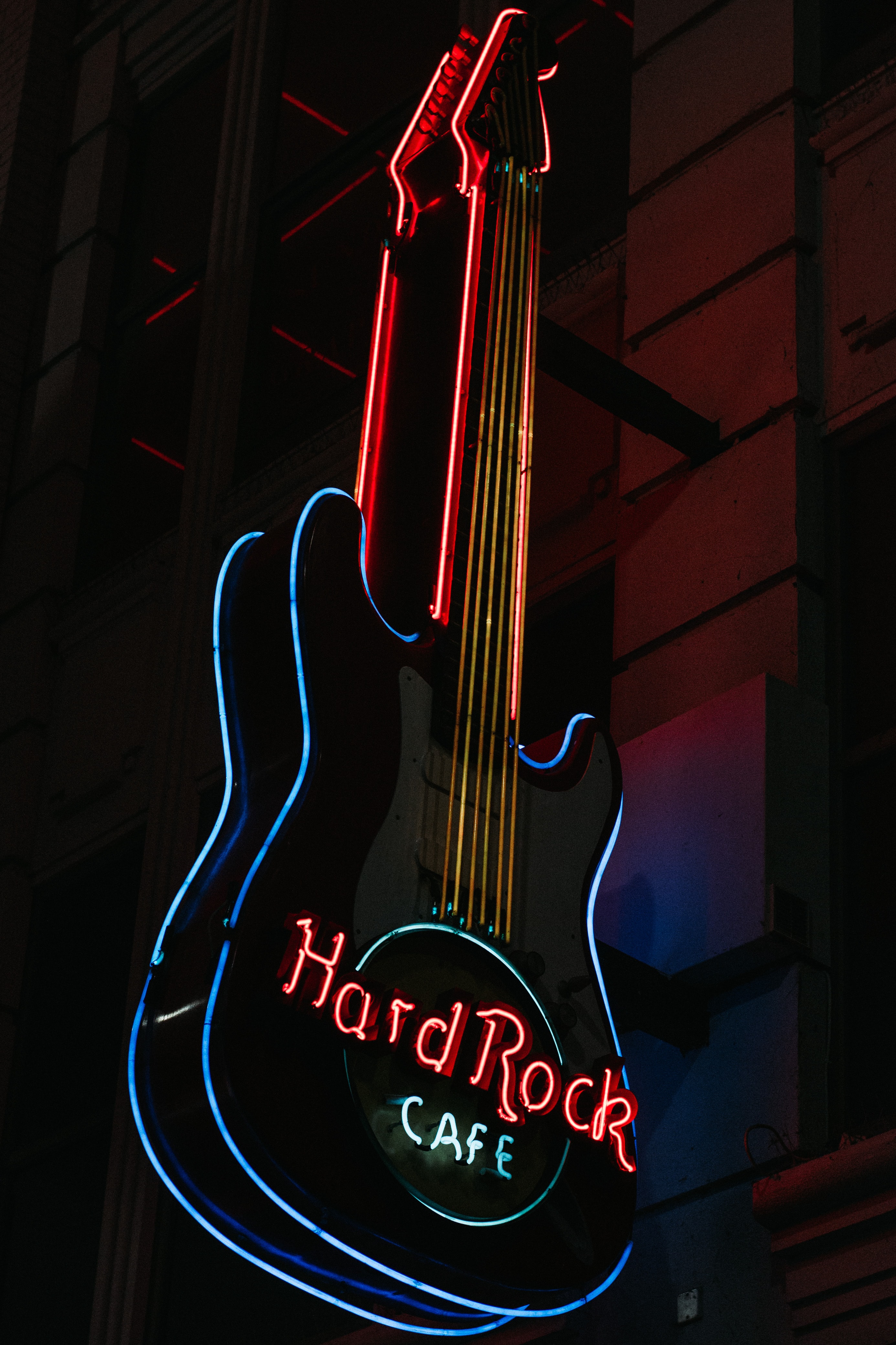 neon, hard rock, words, hardrock, inscription