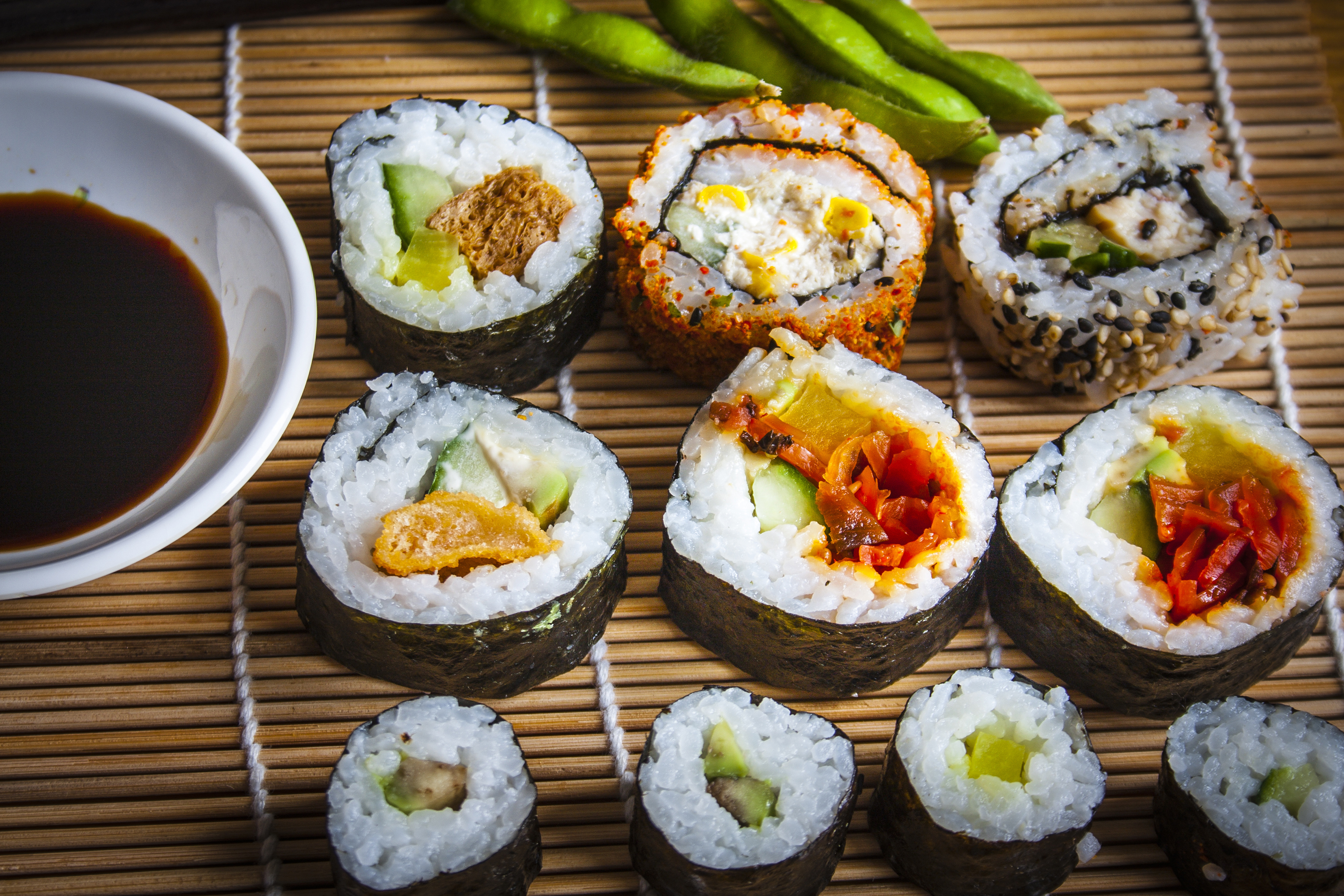 Free download wallpaper Food, Sushi, Still Life, Seafood, Rice on your PC desktop