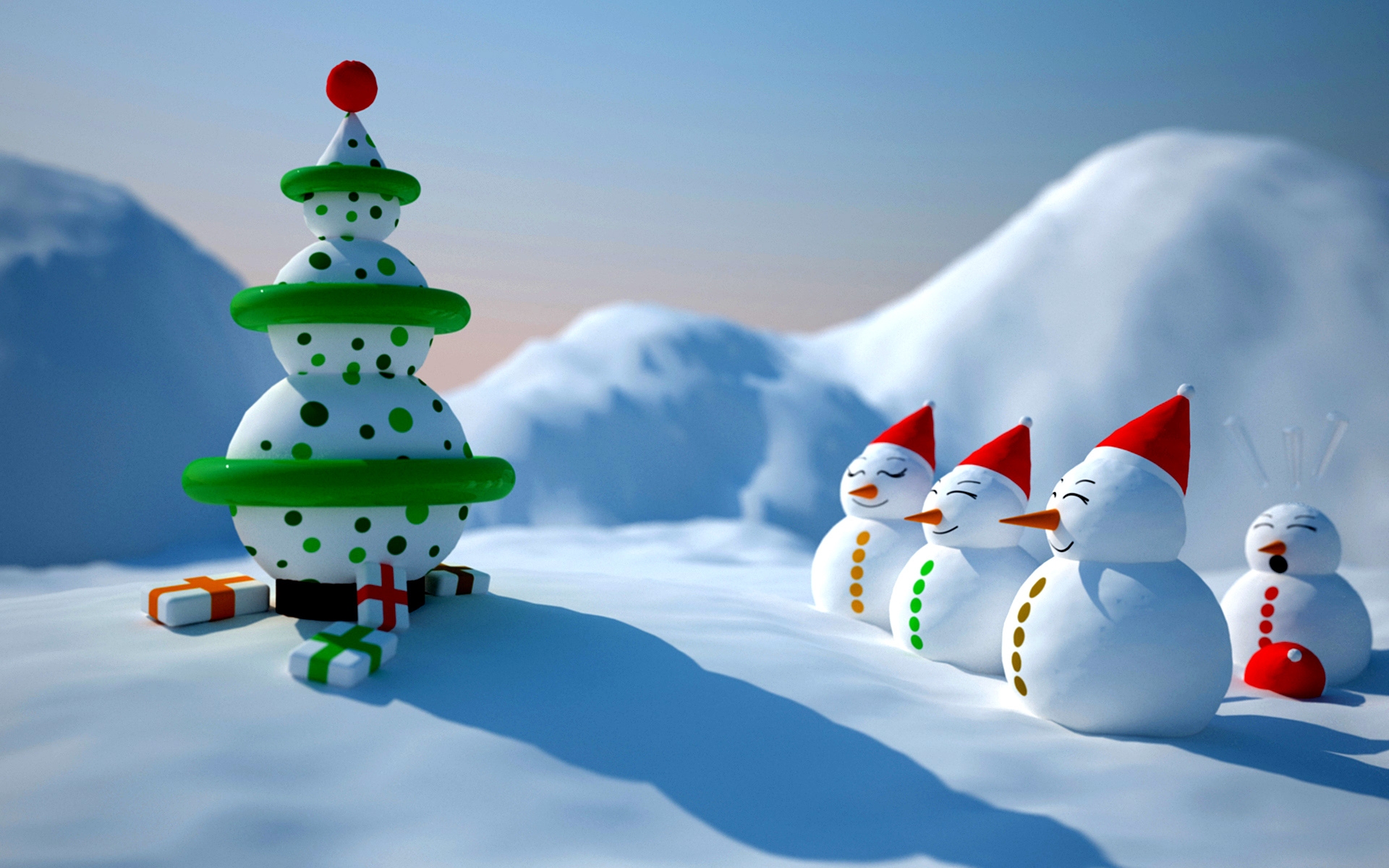 Laden Sie das Humor, Feiertage, Weihnachten, Schneemann, Weihnachtsbaum-Bild kostenlos auf Ihren PC-Desktop herunter