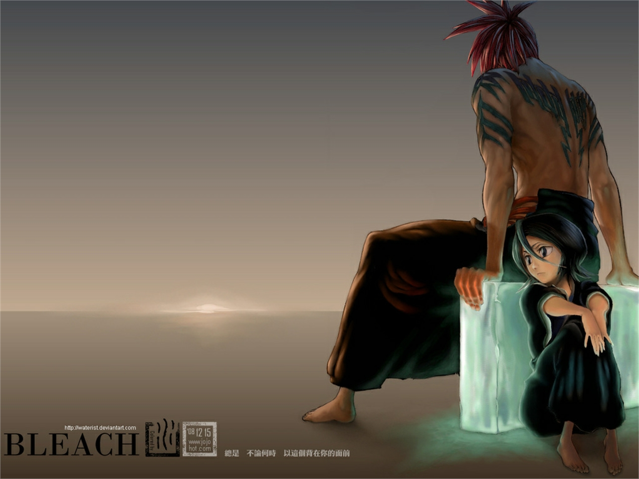 Free download wallpaper Anime, Bleach, Rukia Kuchiki, Renji Abarai on your PC desktop