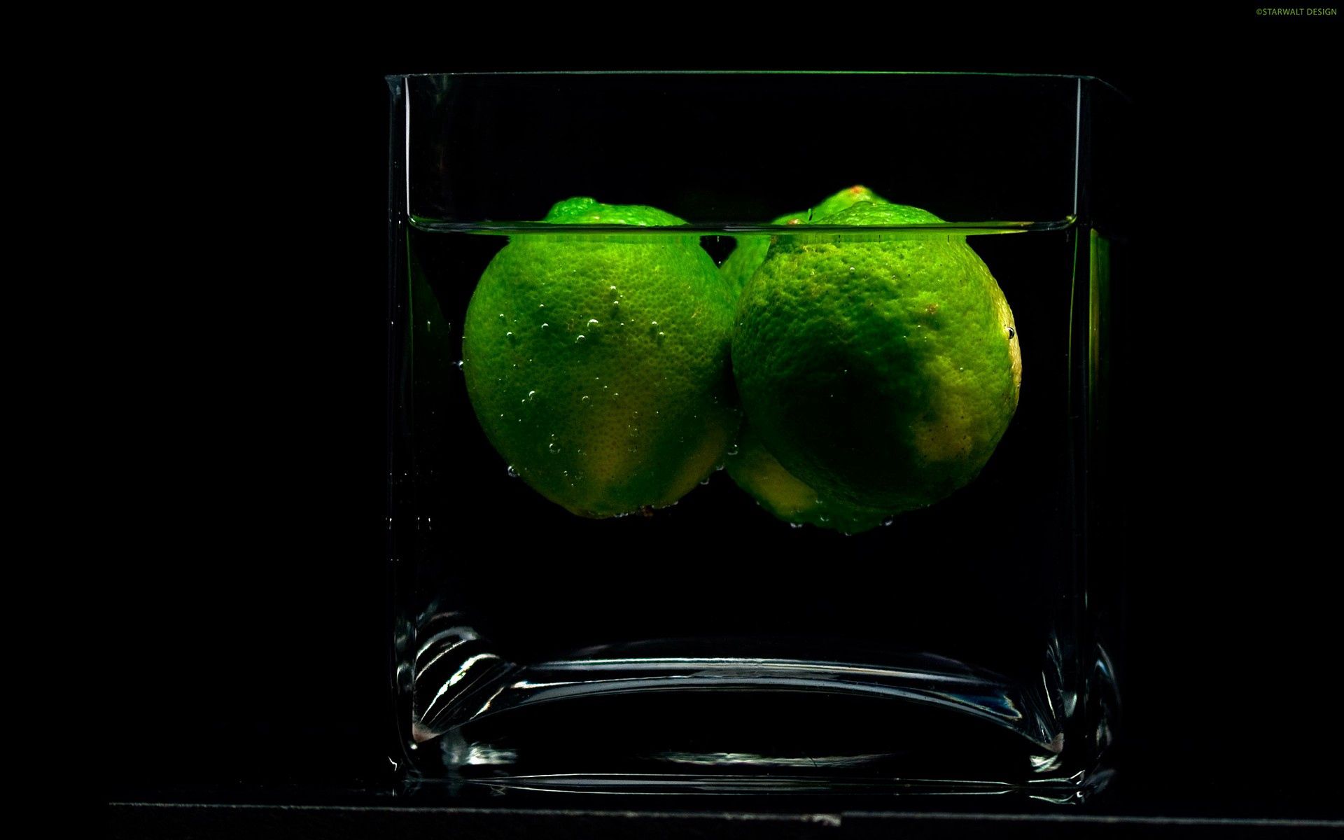 Download mobile wallpaper Limes, Food, Water, Glass for free.