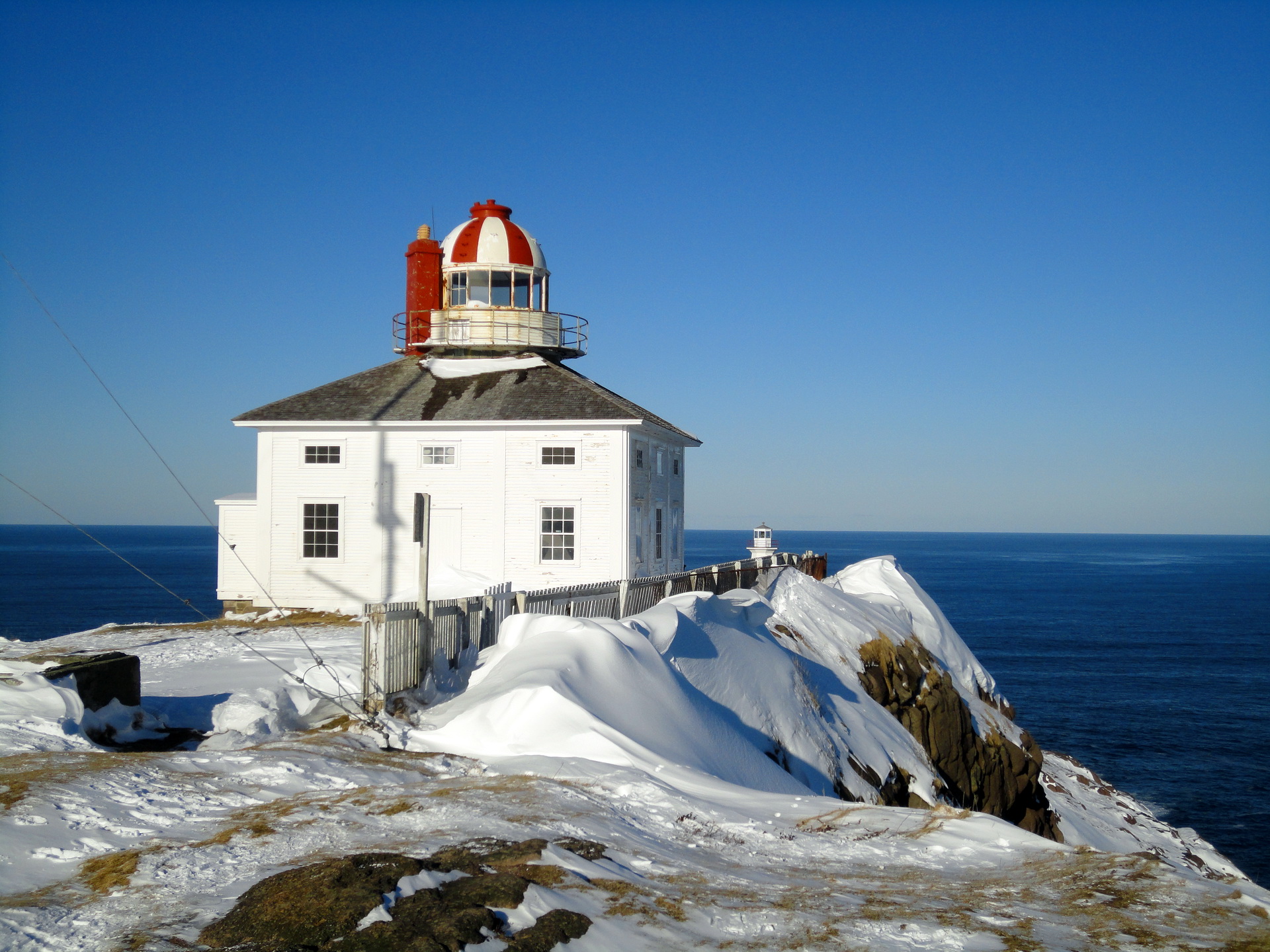 PCデスクトップに冬, 雪, 灯台, マンメイド画像を無料でダウンロード
