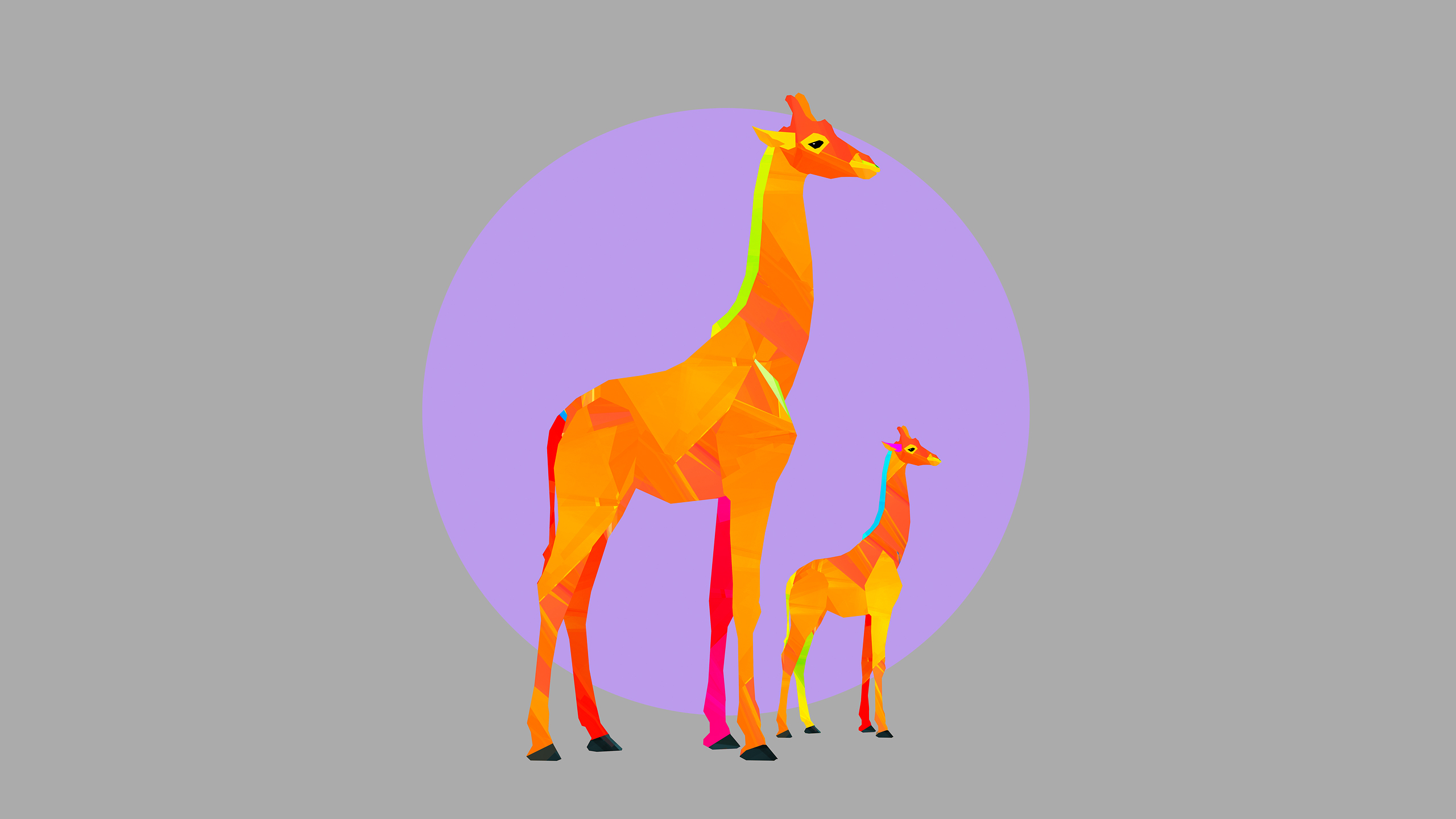 Laden Sie das Abstrakt, Giraffe, Facetten-Bild kostenlos auf Ihren PC-Desktop herunter