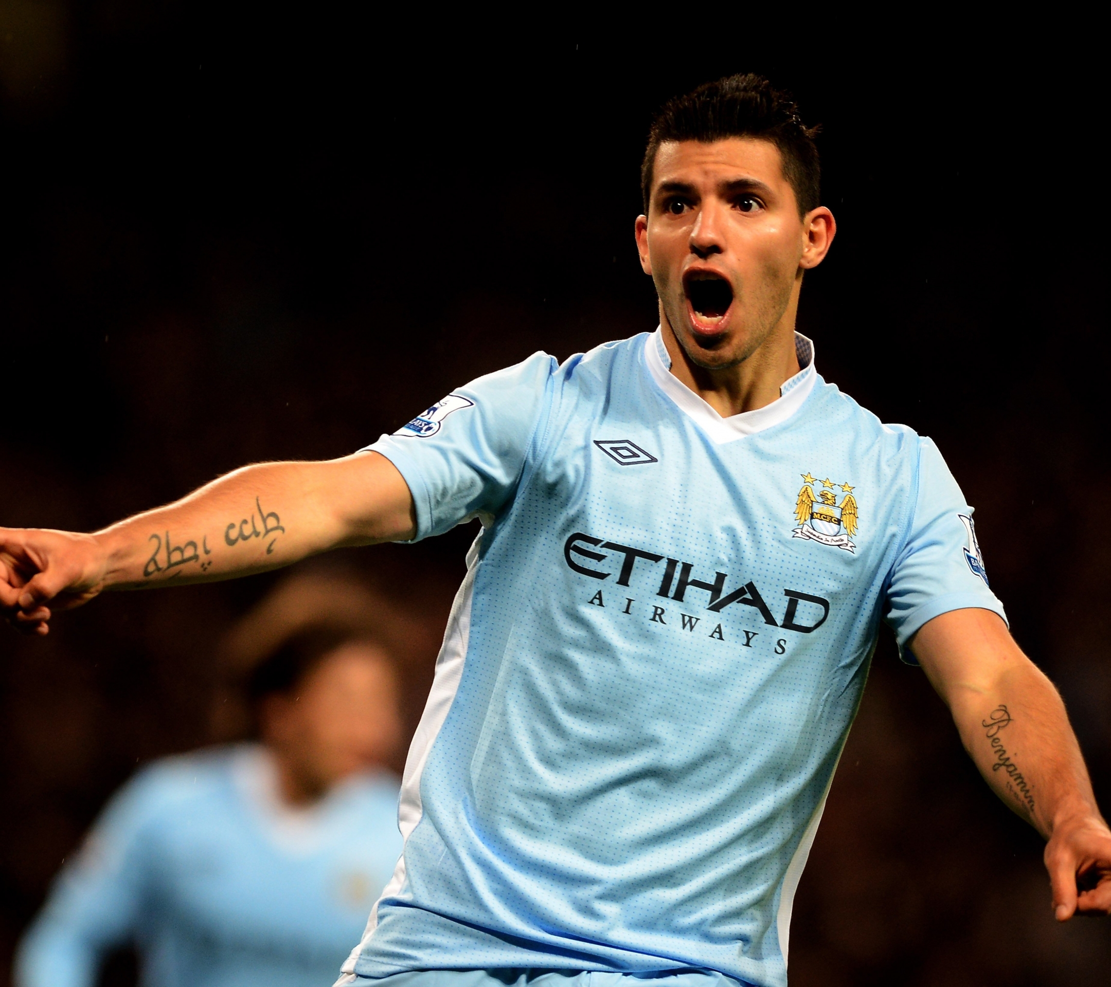 Download mobile wallpaper Sports, Soccer, Manchester City F C, Sergio Agüero for free.