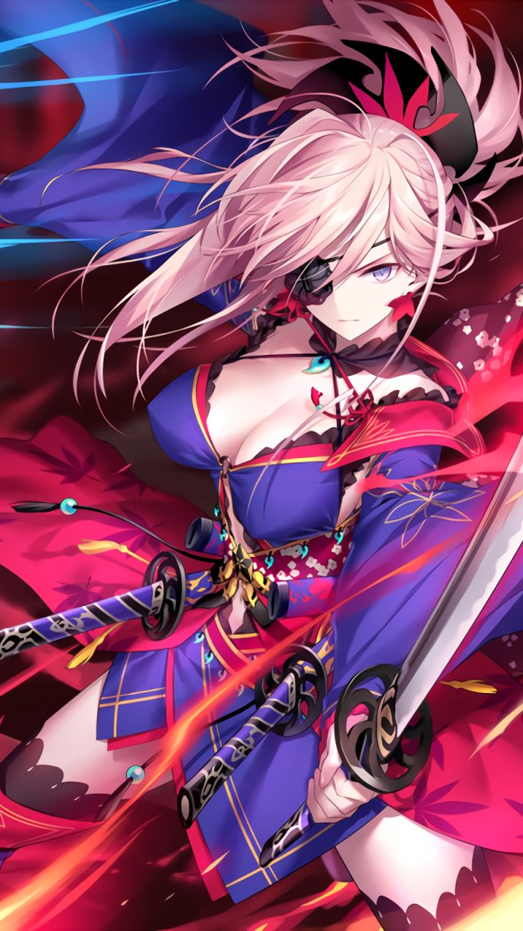 anime, fate/grand order, miyamoto musashi, fate series for android