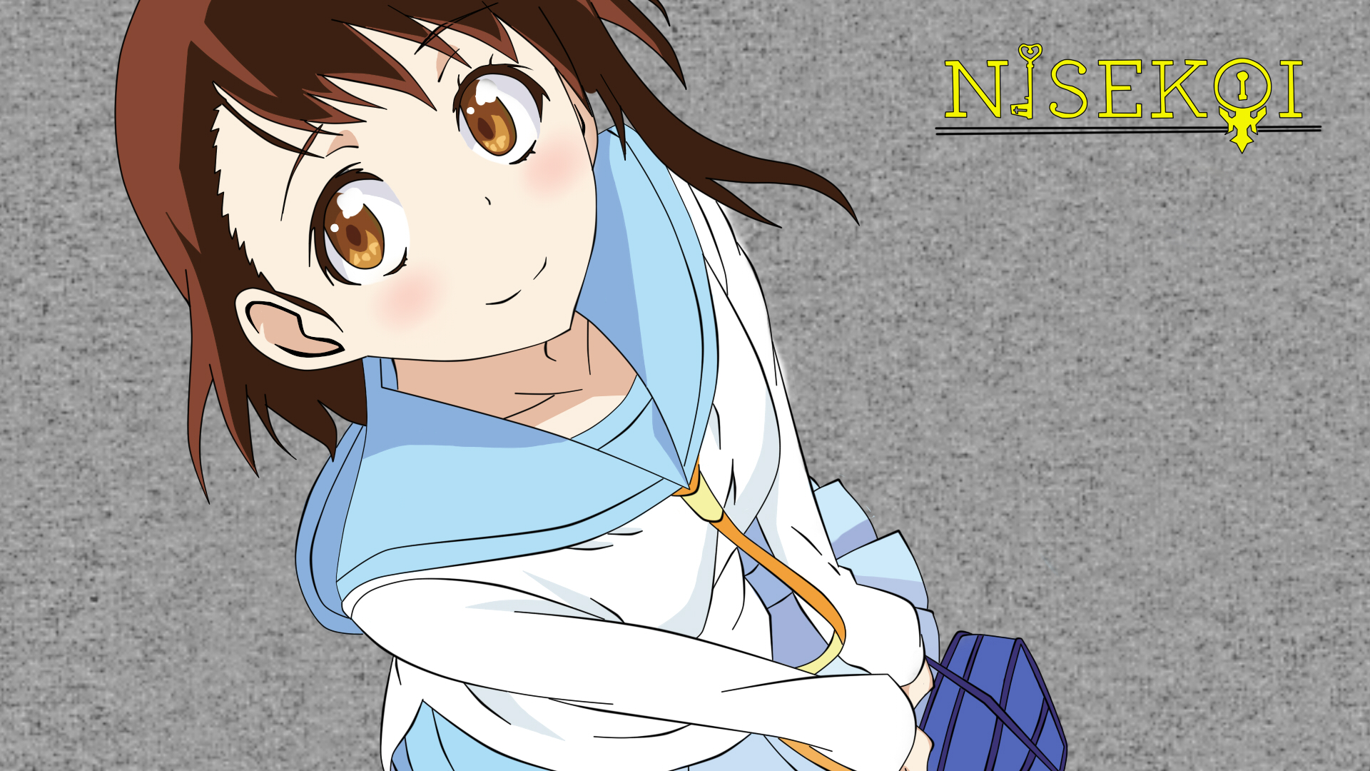 Download mobile wallpaper Anime, Skirt, School Uniform, Brown Eyes, Brown Hair, Short Hair, Kosaki Onodera, Nisekoi for free.