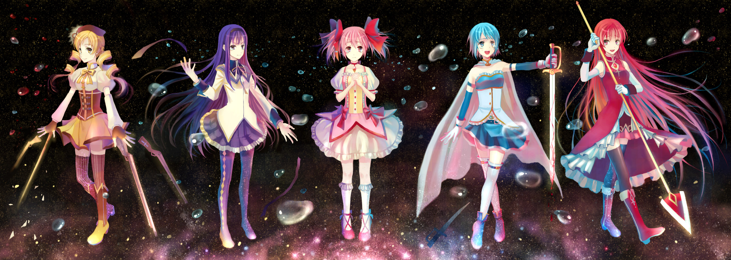 Free download wallpaper Anime, Kyōko Sakura, Puella Magi Madoka Magica, Madoka Kaname, Mami Tomoe, Sayaka Miki on your PC desktop