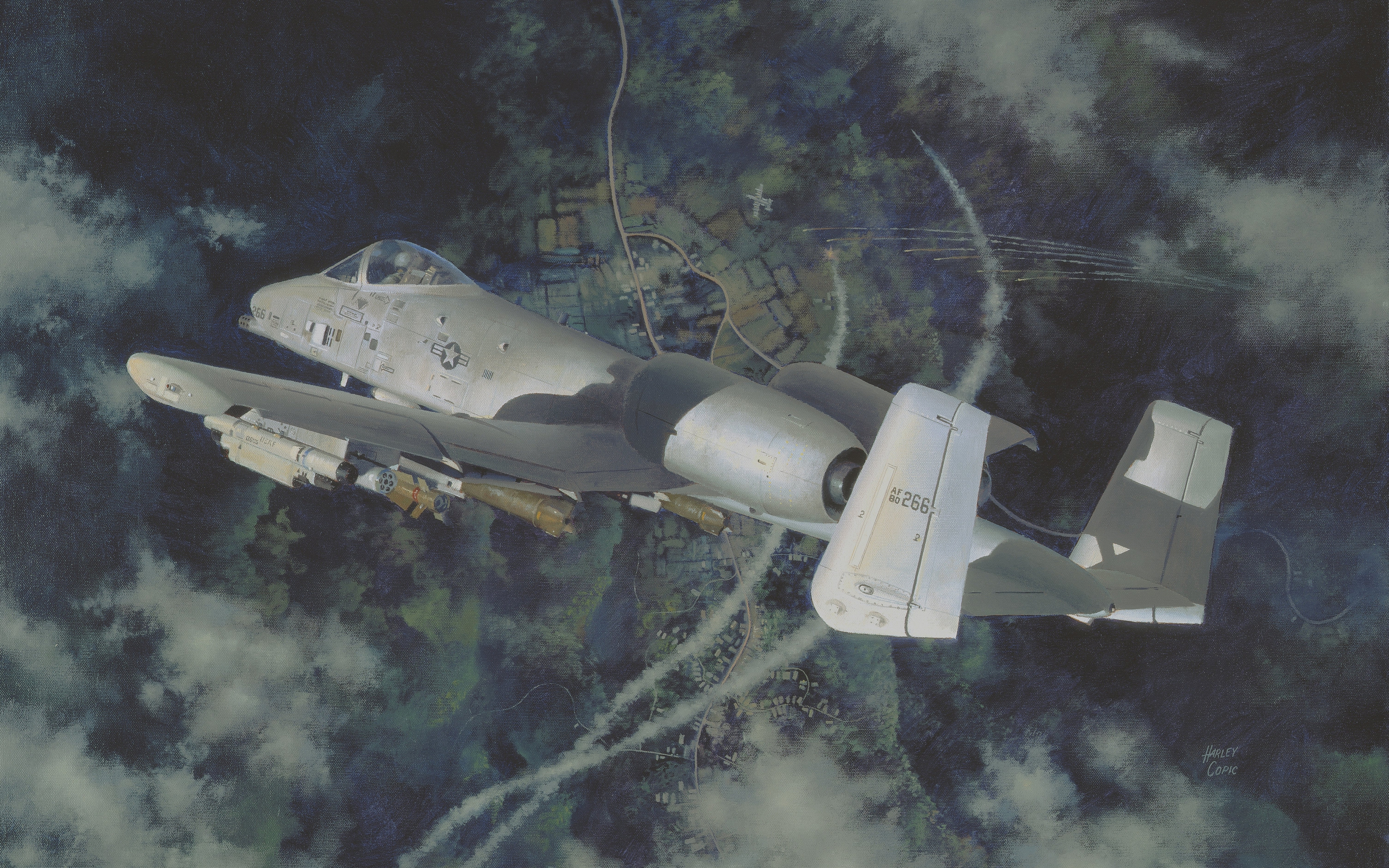 Скачать обои бесплатно Военные, Fairchild Republic A 10 Thunderbolt Ii, Реактивные Истребители картинка на рабочий стол ПК