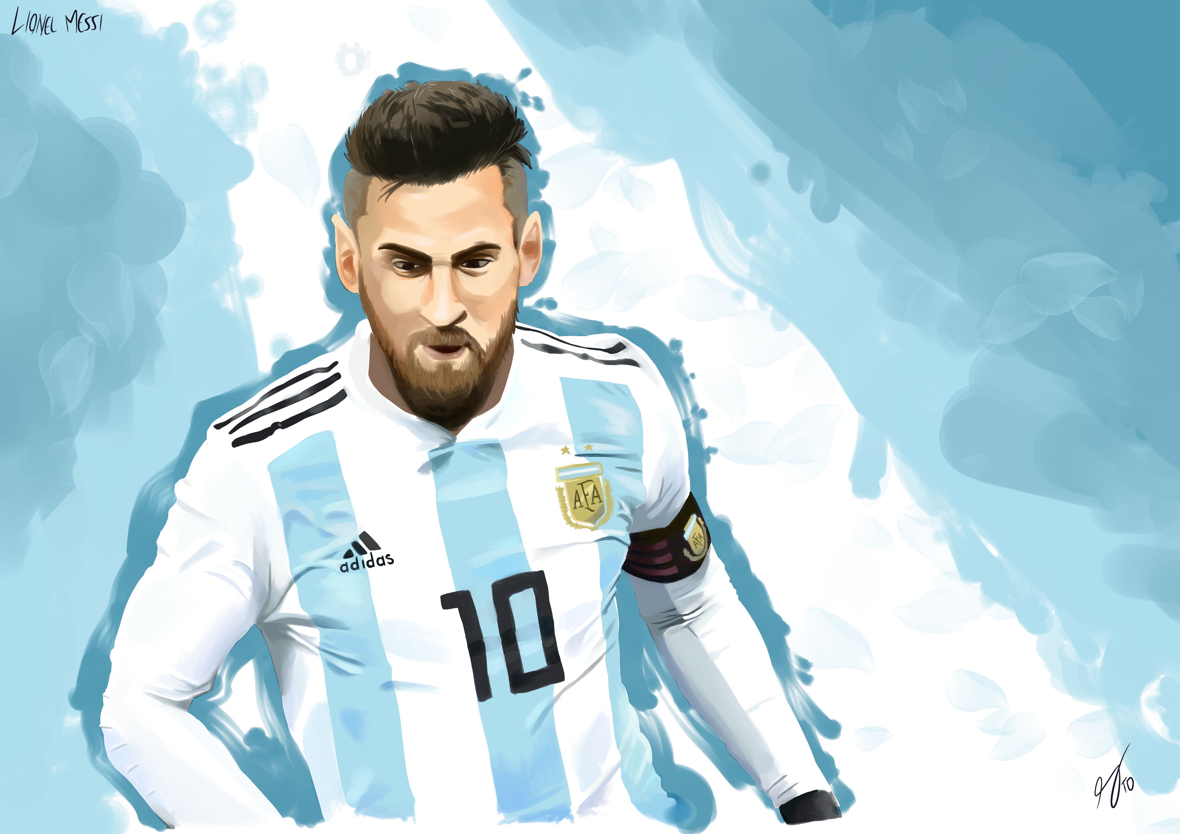Baixar papel de parede para celular de Desenho, Esportes, Futebol, Lionel Messi, Argentino gratuito.