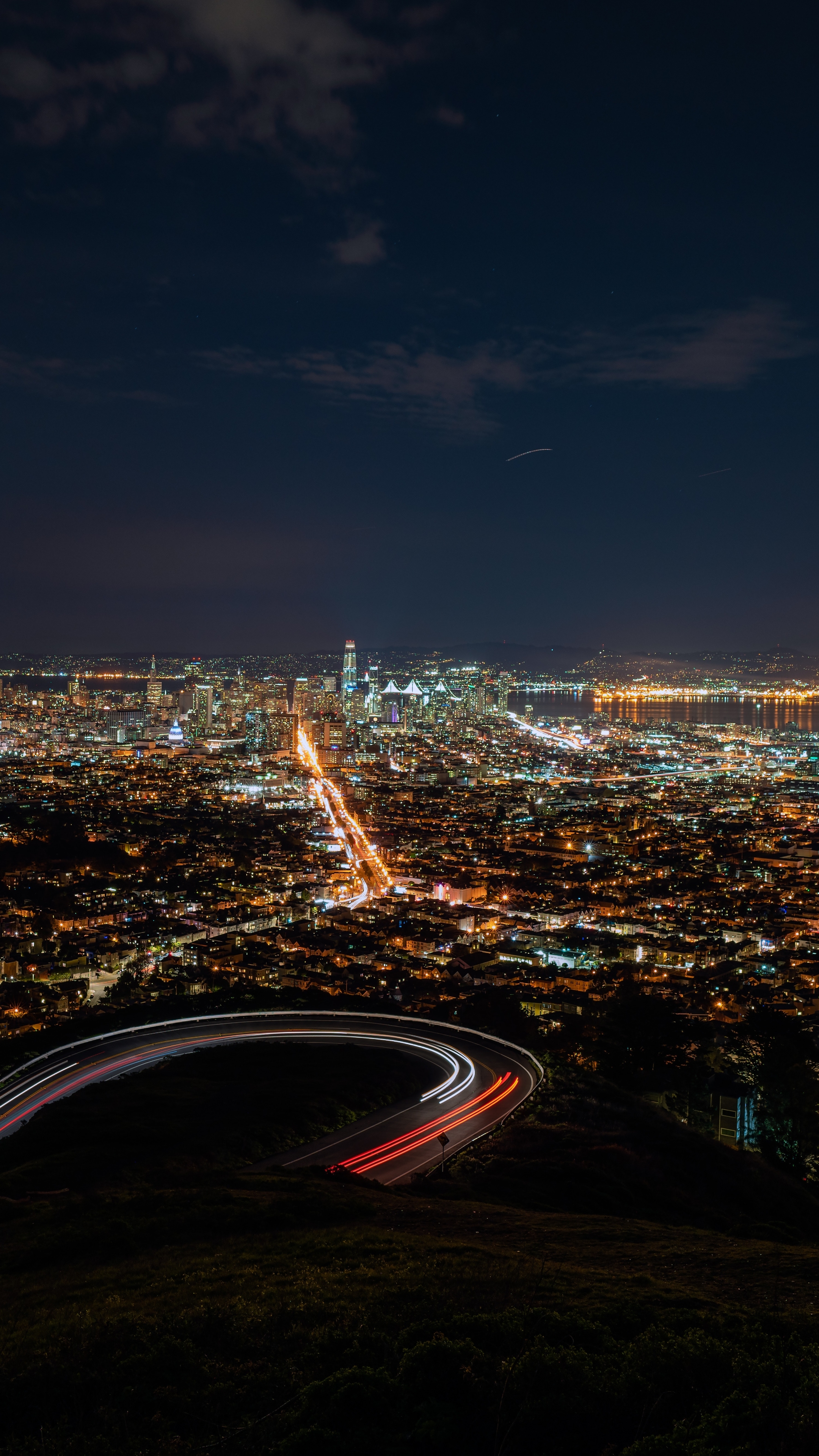Download mobile wallpaper Cities, Night, Usa, City, Cityscape, San Francisco, Man Made for free.