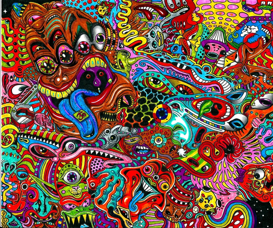 Free download wallpaper Drawing, Colorful, Artistic, Surreal, Psychedelic on your PC desktop