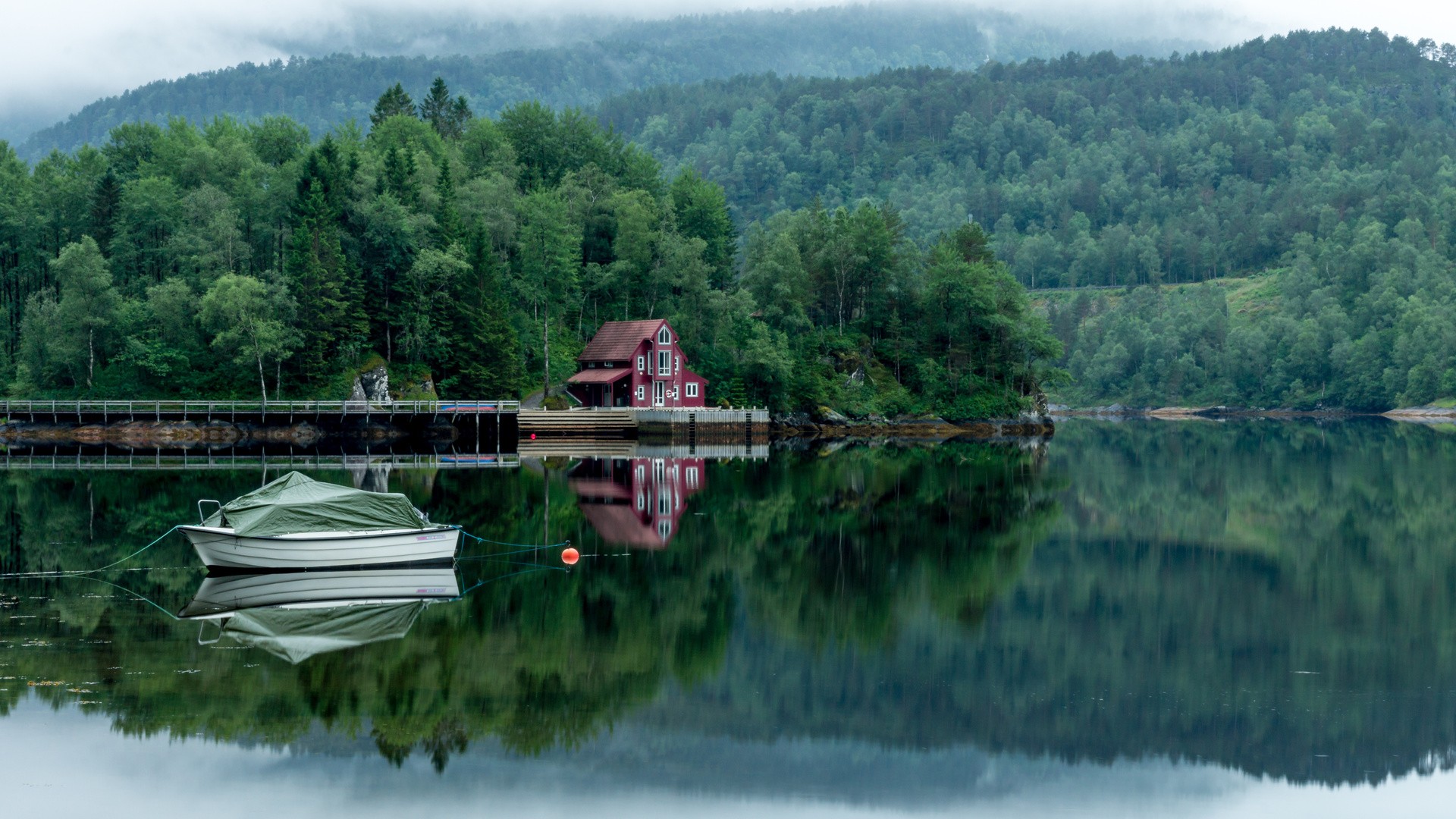 Laden Sie das See, Haus, Boot, Menschengemacht, Spiegelung-Bild kostenlos auf Ihren PC-Desktop herunter