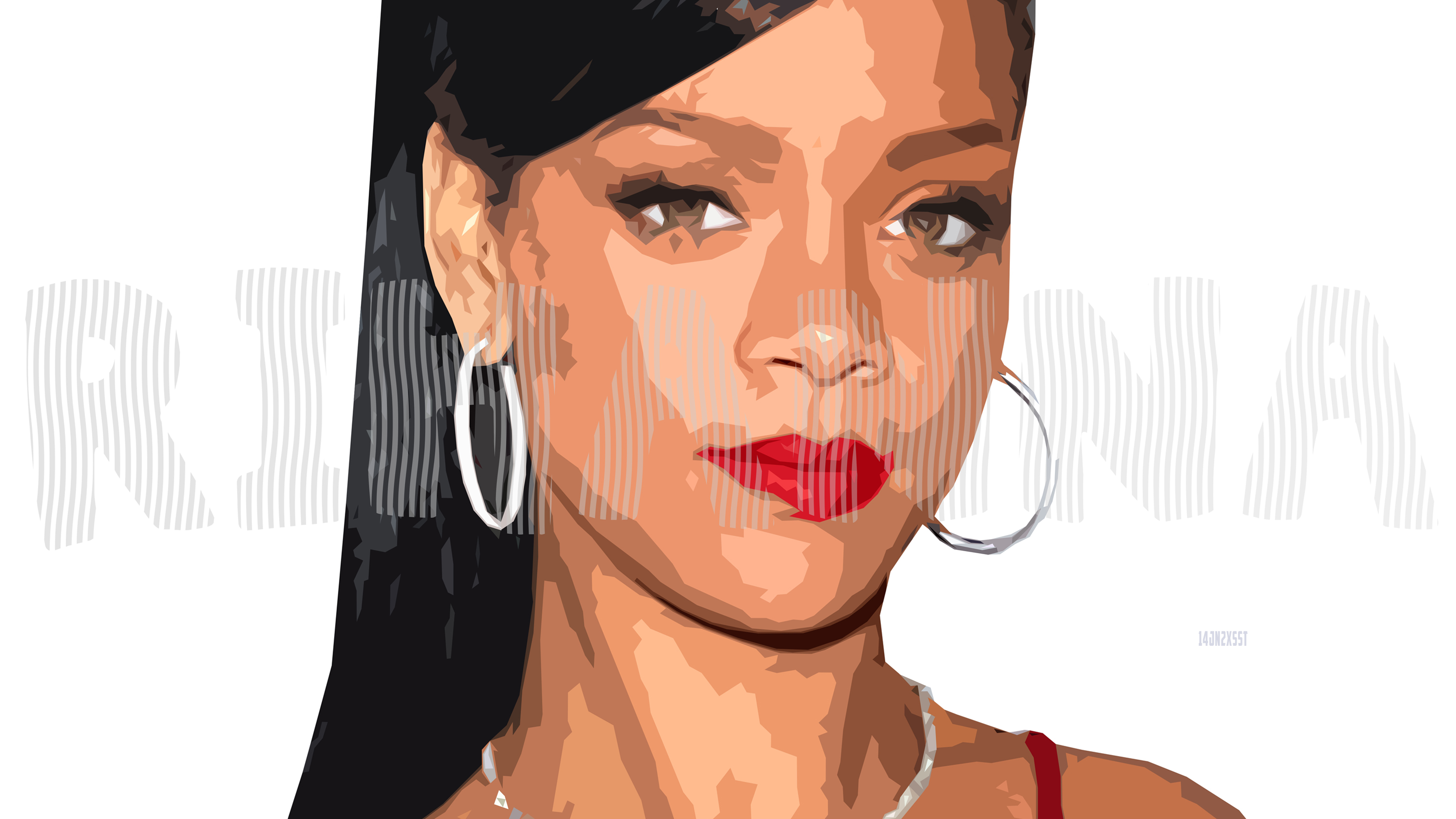 Baixar papel de parede para celular de Música, Rihanna, Músico, Retrato, Cantor, Enfrentar gratuito.