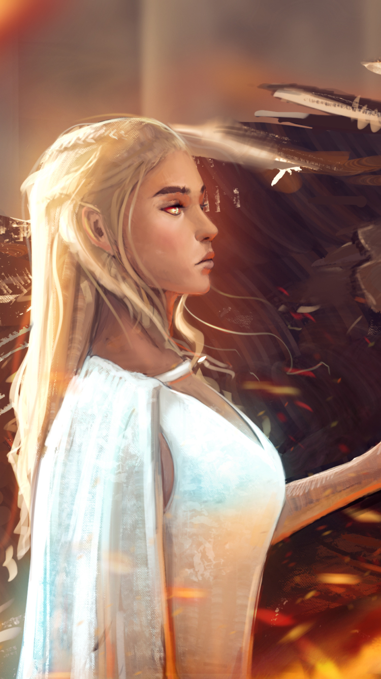 Handy-Wallpaper Blond, Blondinen, Fernsehserien, Game Of Thrones: Das Lied Von Eis Und Feuer, Daenerys Targaryen kostenlos herunterladen.