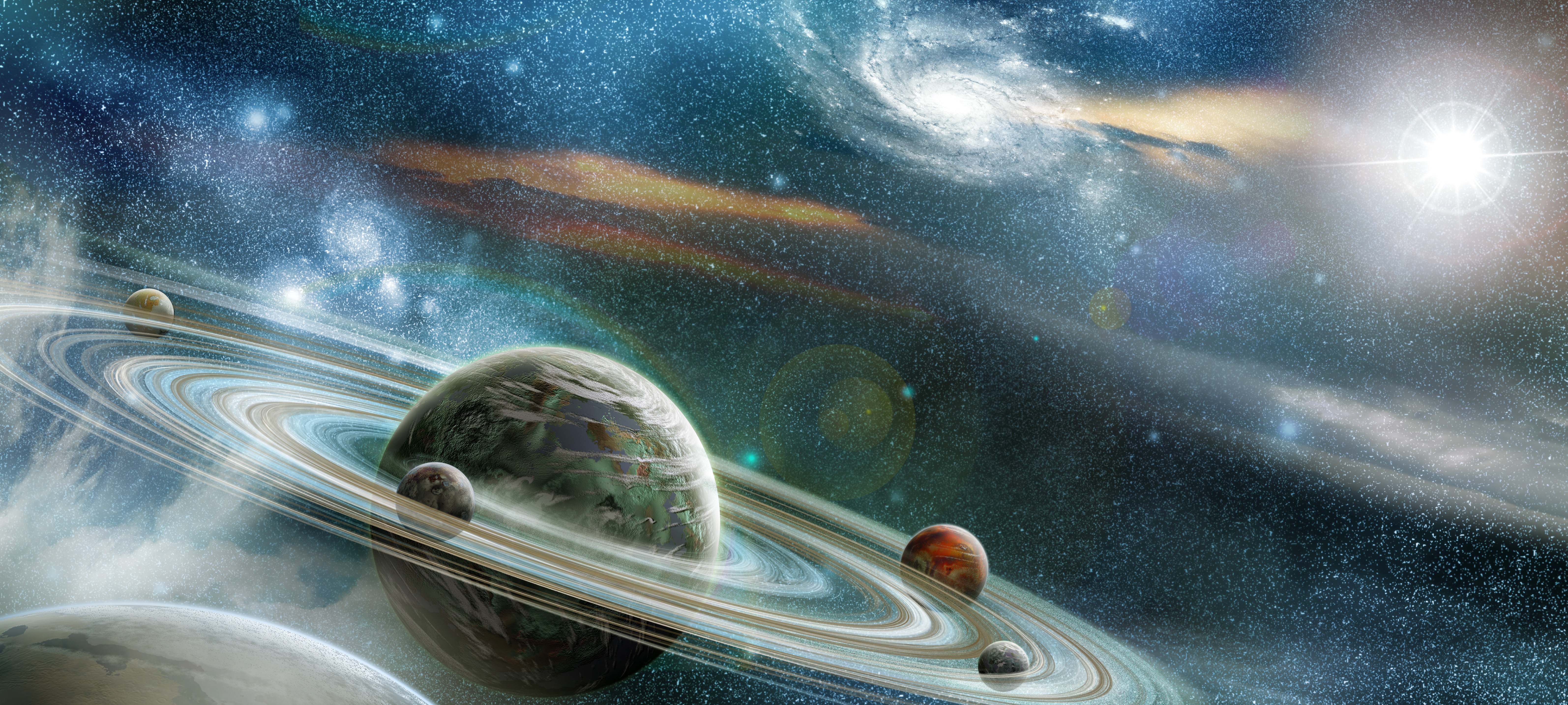 galaxy, sci fi Panoramic Wallpaper