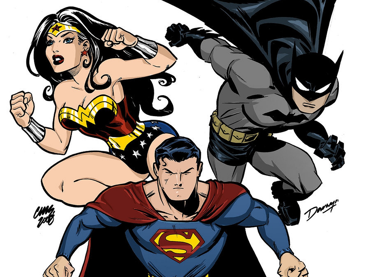 Скачать картинку Комиксы, Бэтмен, Комиксы Dc, Супермен, Удивительная Женщина, Округ Колумбия Троица в телефон бесплатно.