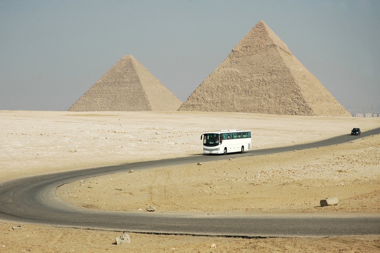 42861 скачать обои пирамиды, египет, пейзаж, желтые - заставки и картинки бесплатно