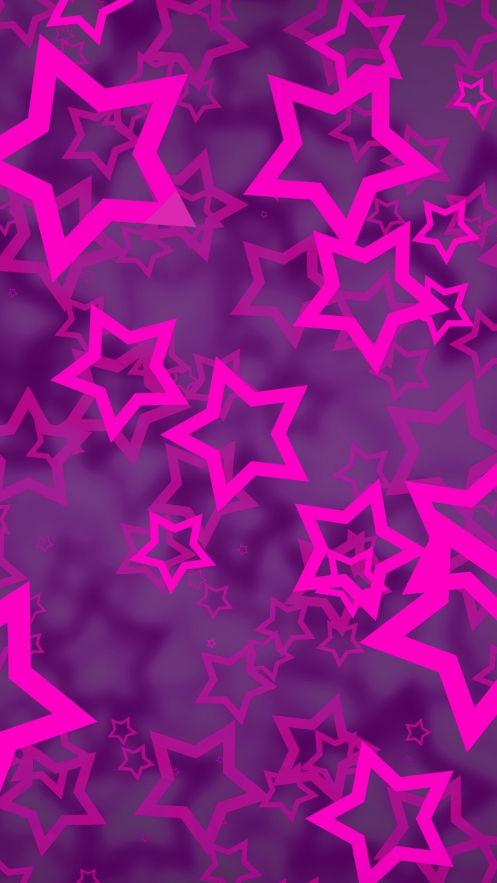 Download mobile wallpaper Stars, Pink, Purple, Artistic, Star for free.
