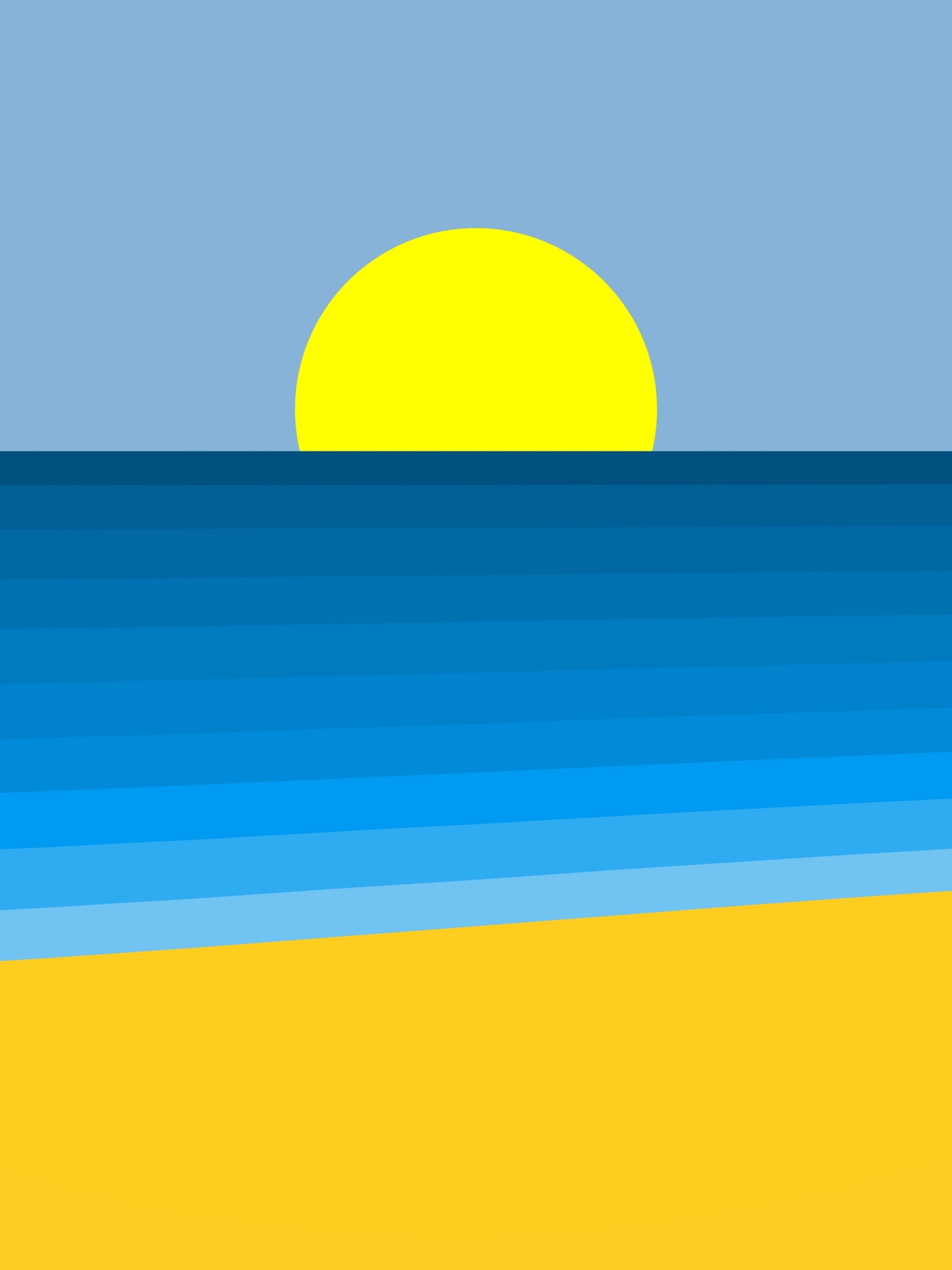 Download mobile wallpaper Sun, Beach, Ocean, Minimalism, Artistic, Minimalist for free.