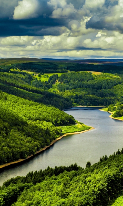 Handy-Wallpaper Landschaft, Fluss, Erde, Wiese, Gras, England, Erde/natur kostenlos herunterladen.