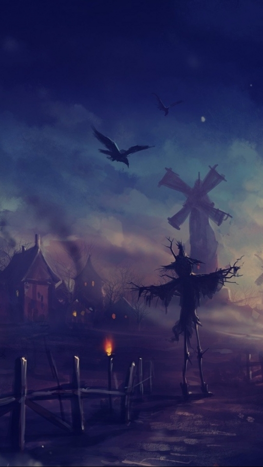 Download mobile wallpaper Halloween, Night, Pumpkin, Dark, Holiday, Horror for free.