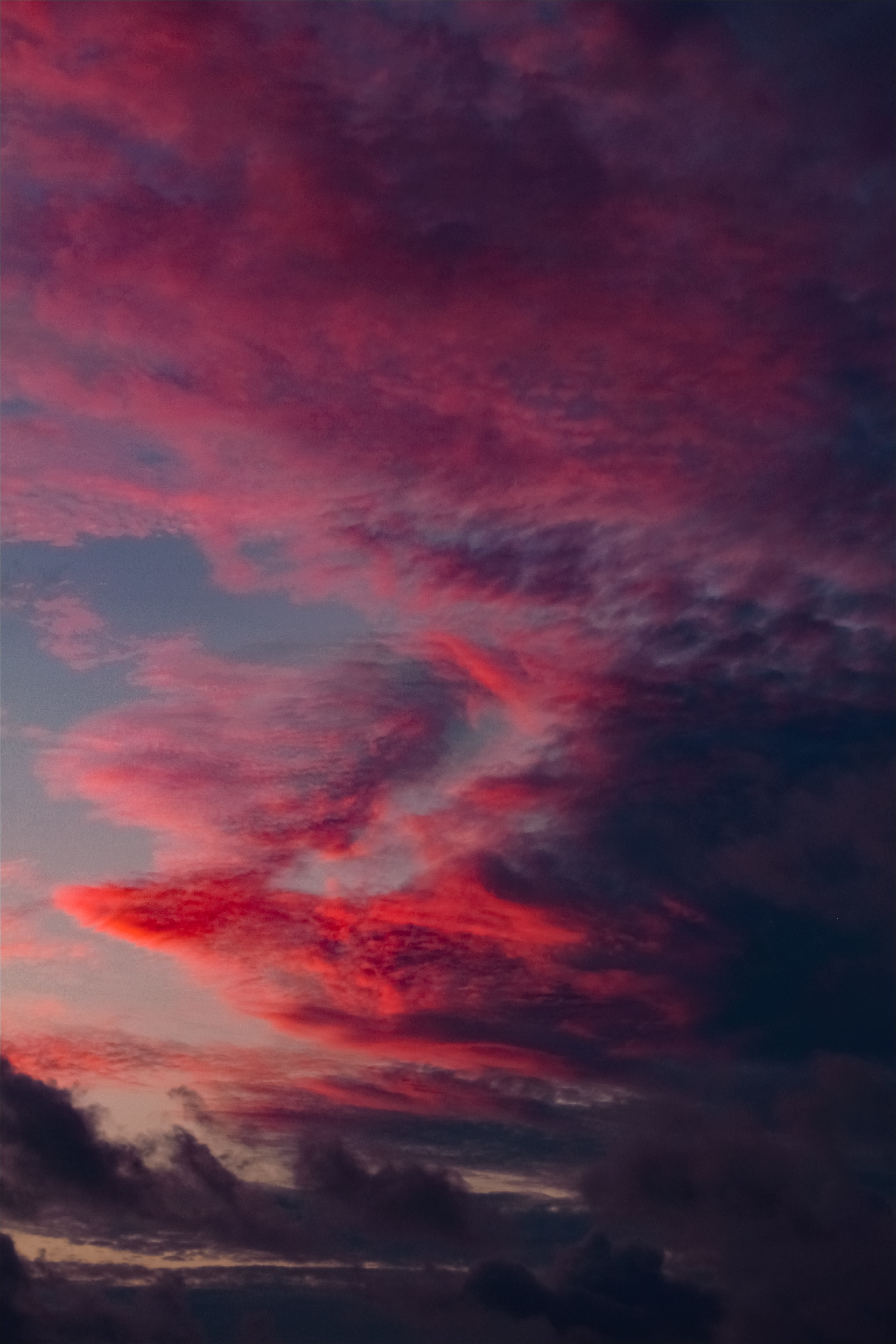 Handy-Wallpaper Sky, Natur, Clouds, Sunset kostenlos herunterladen.