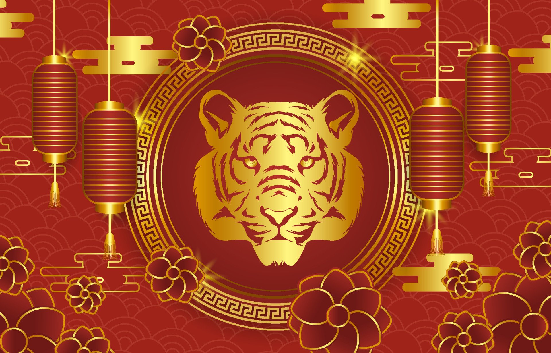 1058115 завантажити шпалери свято, китайський новий рік, рік тигра - заставки і картинки безкоштовно