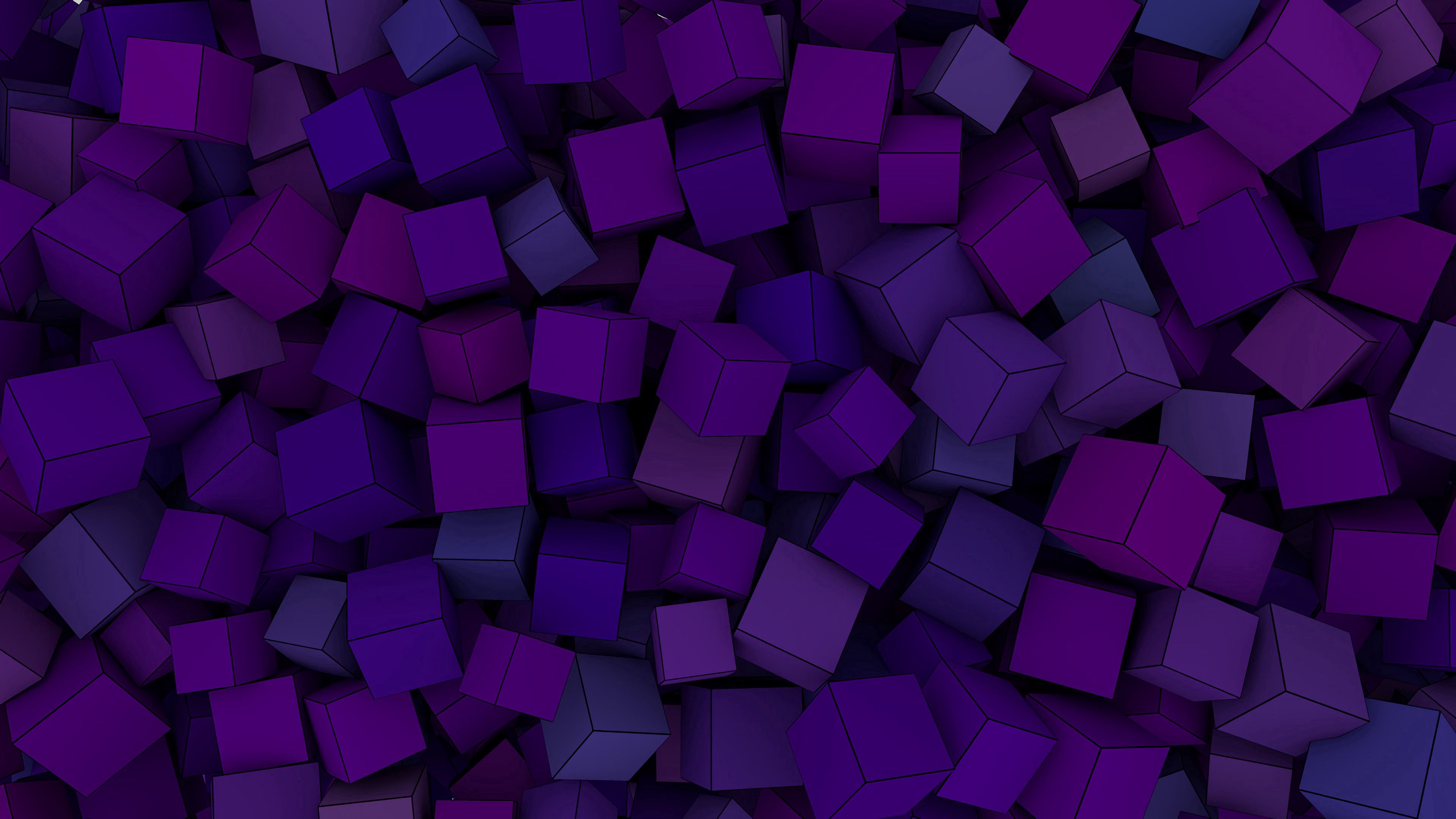 141781 скачать картинку 3d, объем, формы, фиолетовый, кубы - обои и заставки бесплатно